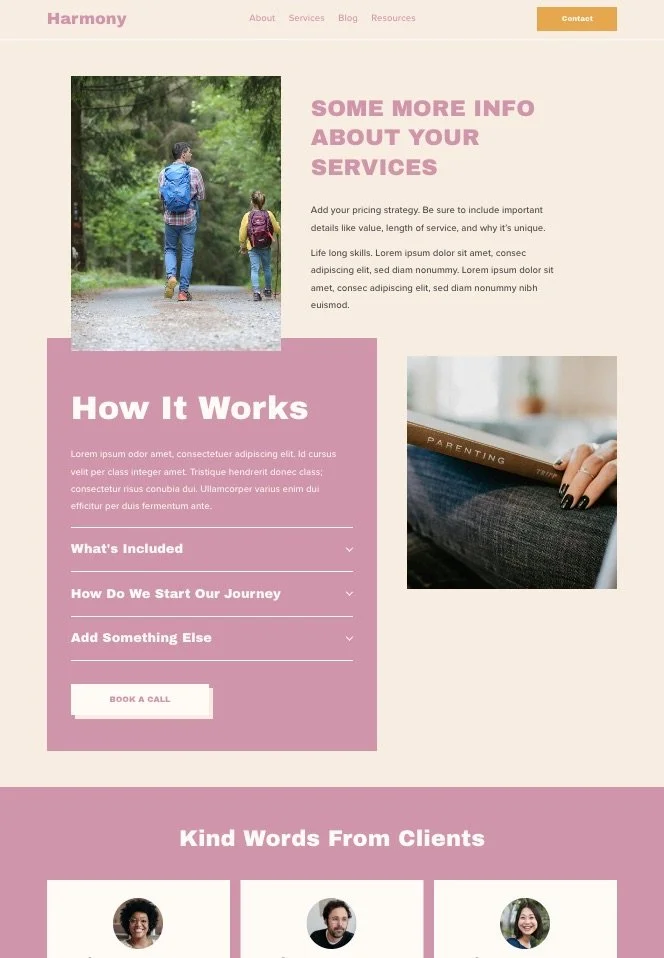 Squarespace Website Templates for Yomu Educators