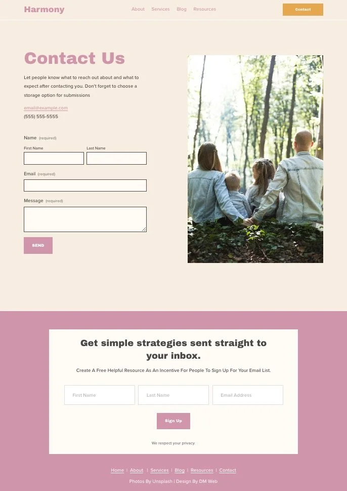 Squarespace Website Templates for Yomu Coaches