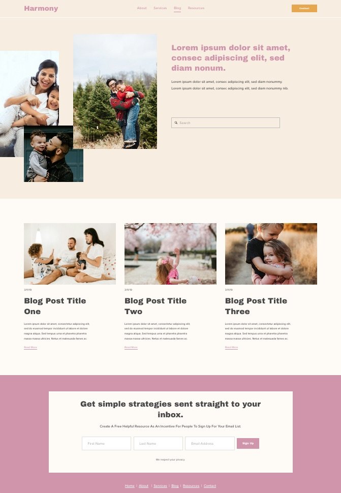 Squarespace Website Templates for Yomu Coaches