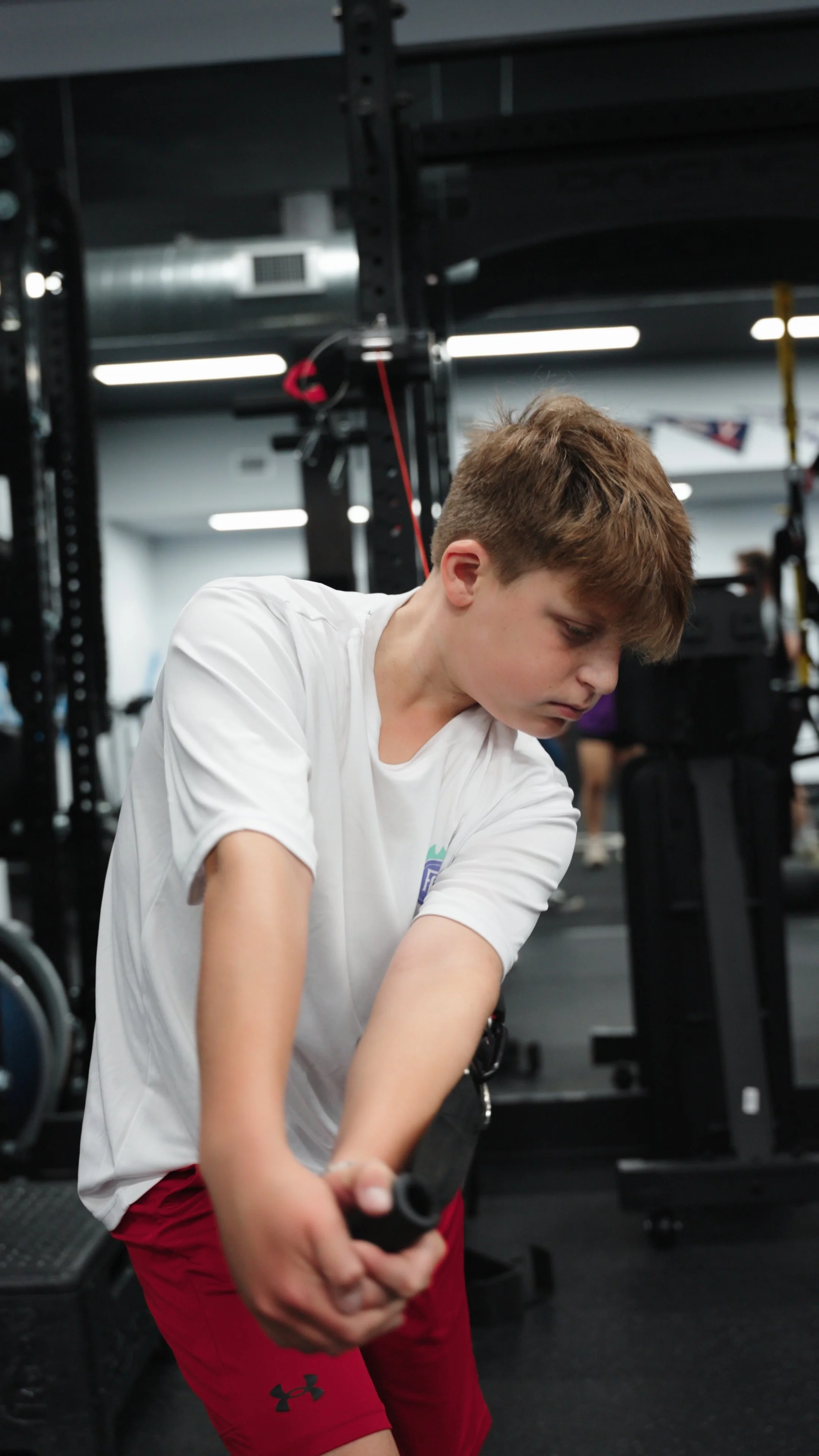 Middle School Boy Exercising