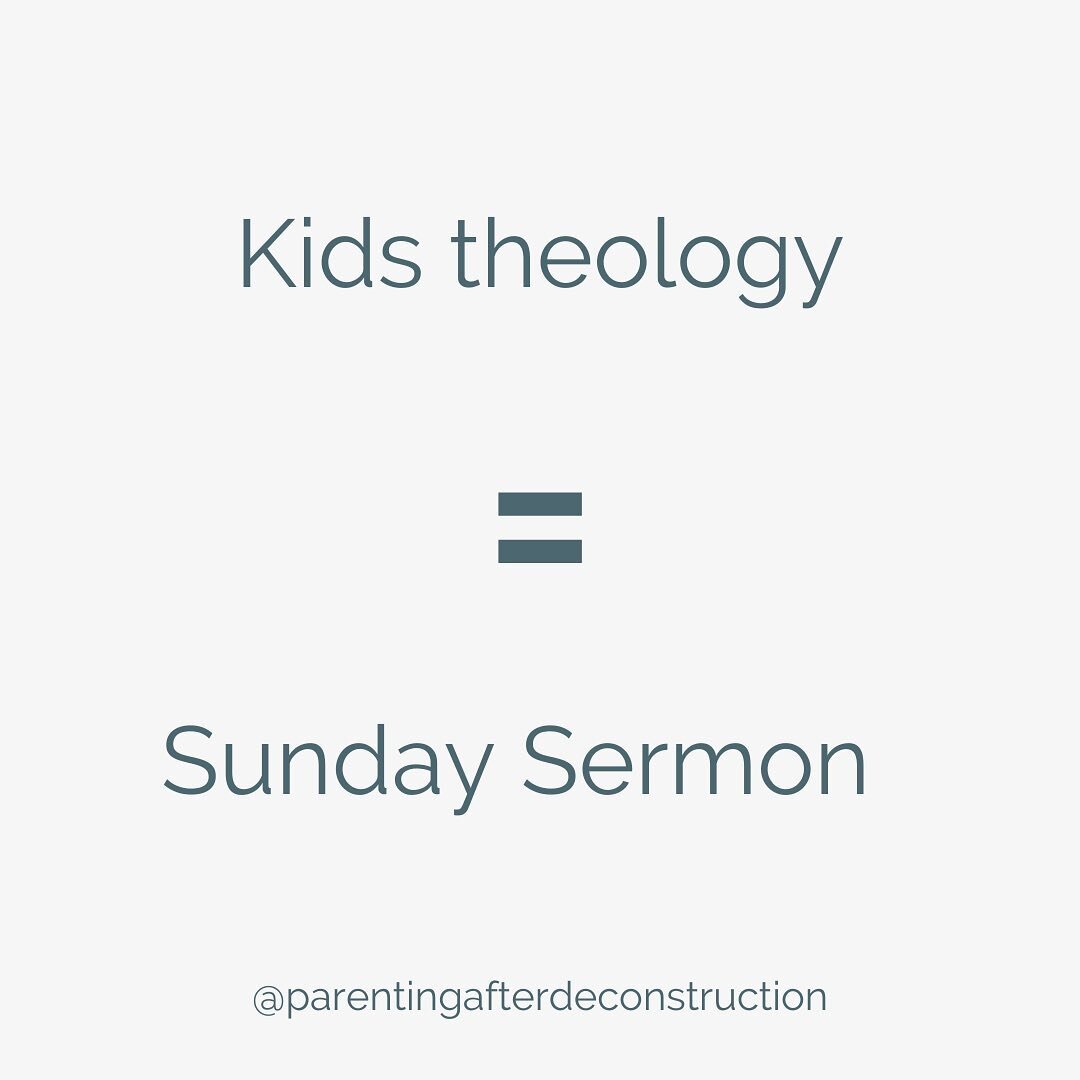 Kids Theology =  importance to a Sunday Sermon.

WHY?
Kids and Students are the future of how we change detrimental systems. If we want to shape theology of the future, we have to be intentional about what theology and why (Do you know what you don't