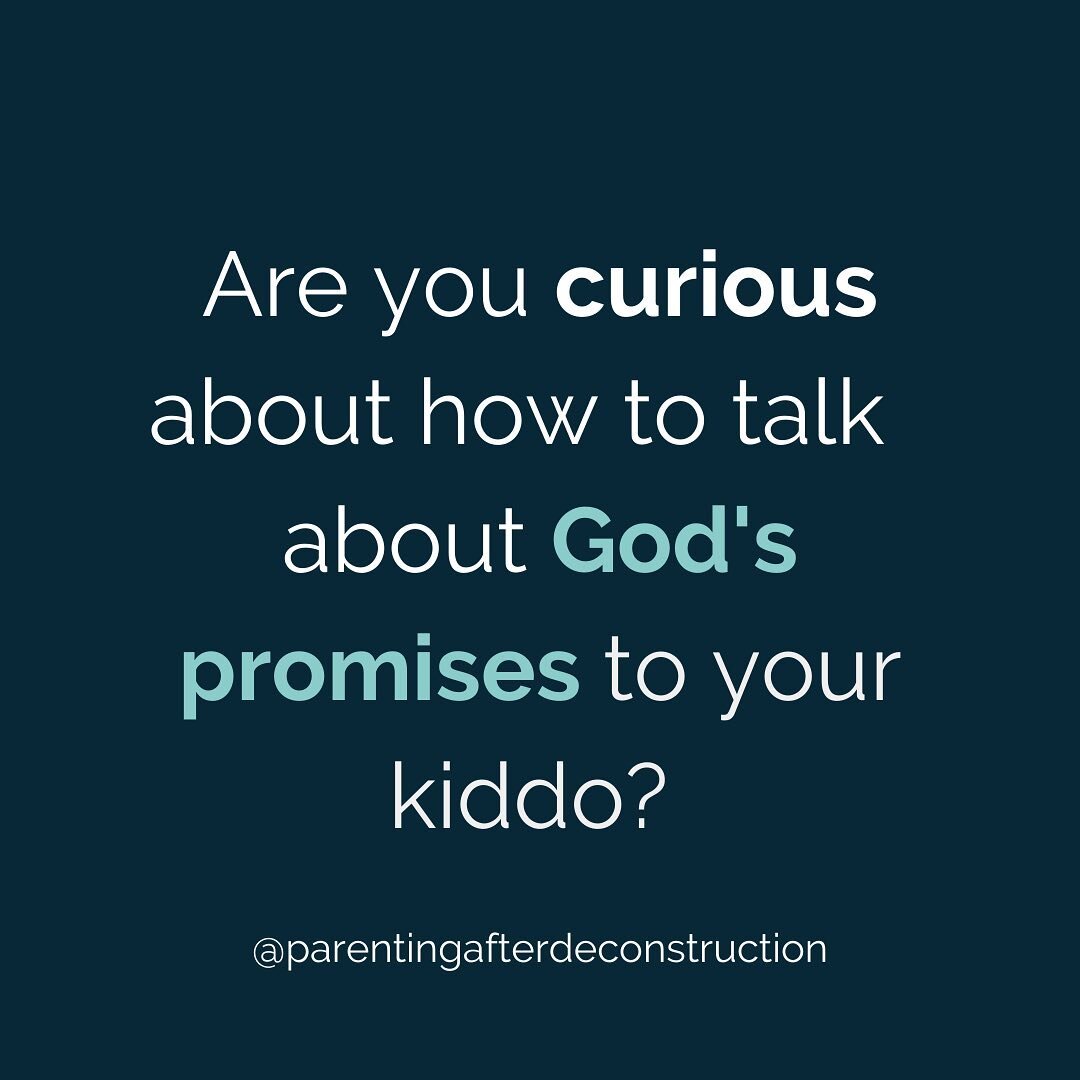 Are you curious about how to talk about God's promises to your kiddo? I get cringeeeeeyyyyyy just writing that sentence so if you are like me, stay with me... 

I think that slide two shows problematic theology that we give kiddos because we...
1. Ov