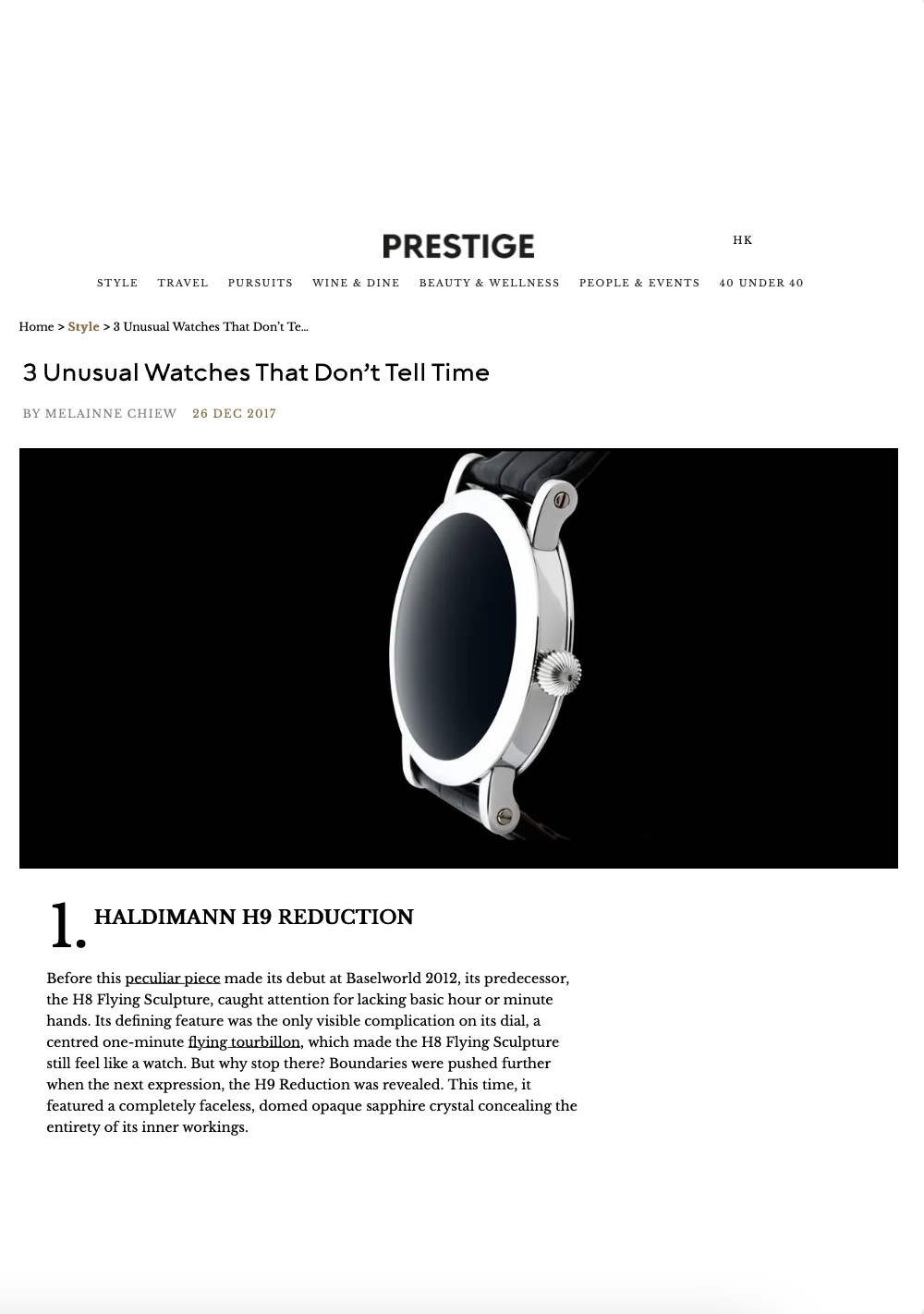 Prestige, December 2017