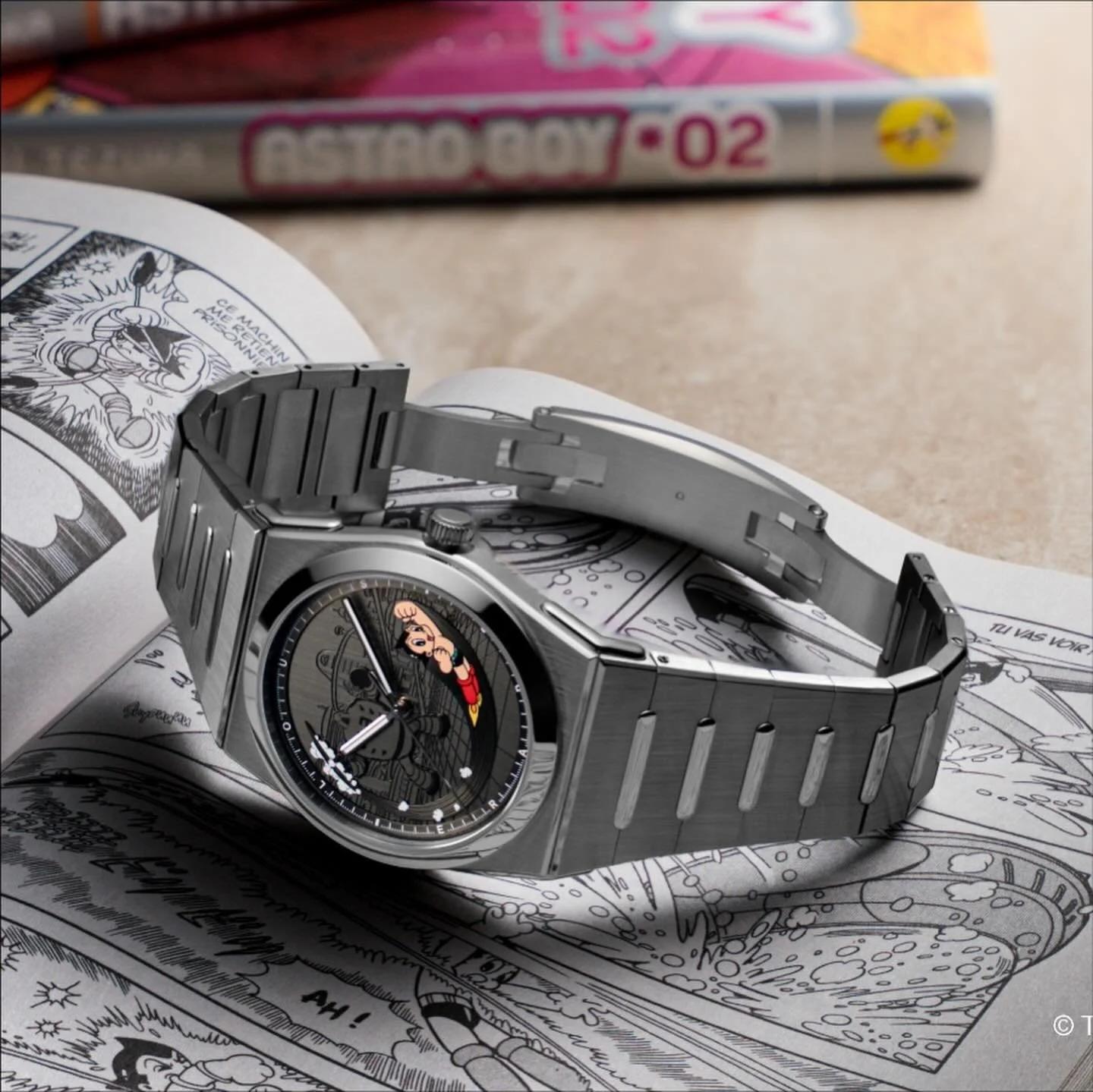 The 2340 Louis Erard x Astroboy is Swiss watchmaking&rsquo;s first real handshake with manga&mdash;and it lands perfectly.

Built on the new 2340 platform, the case mixes satin-finished titanium with polished steel, measuring 40mm across and just 8.9