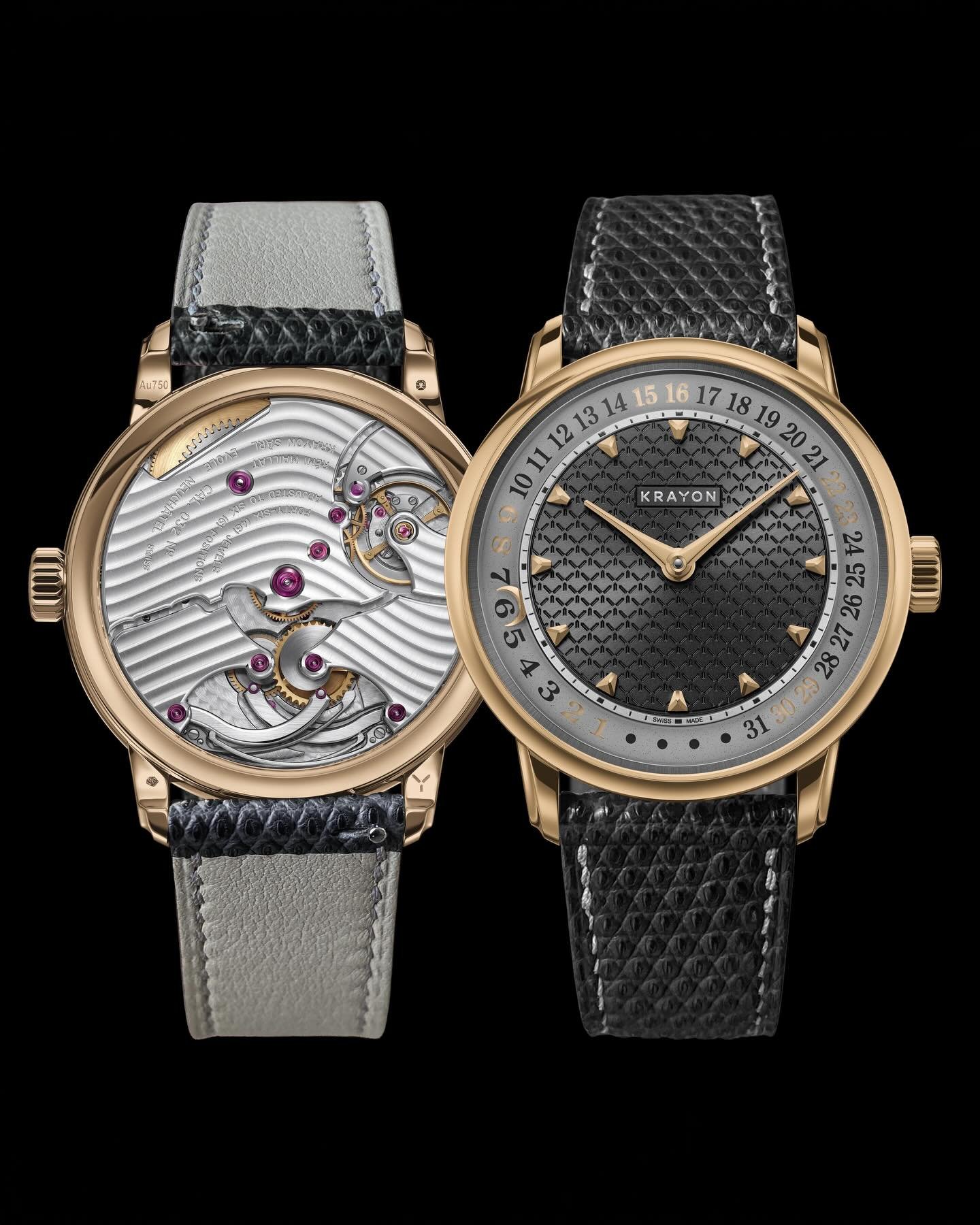 Krayon Anyday Rose Gold

The calendar watch that shows you the entire month at a glance&mdash;now in warm 18K rose gold with a sleek anthracite dial.

See your whole schedule: weekdays vs weekends in two-tone color, date tracked by a floating crescen