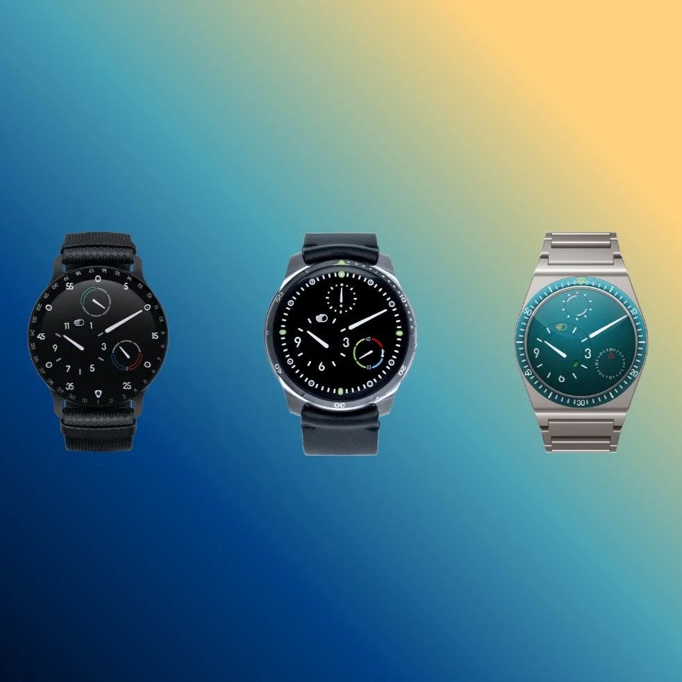 Liquid time.

Ressence fills their watches with oil to eliminate reflections and create that infinite black depth. The result is a dial that looks like it's hovering in space&mdash;no hands, just rotating discs that tell time through pure mechanical 