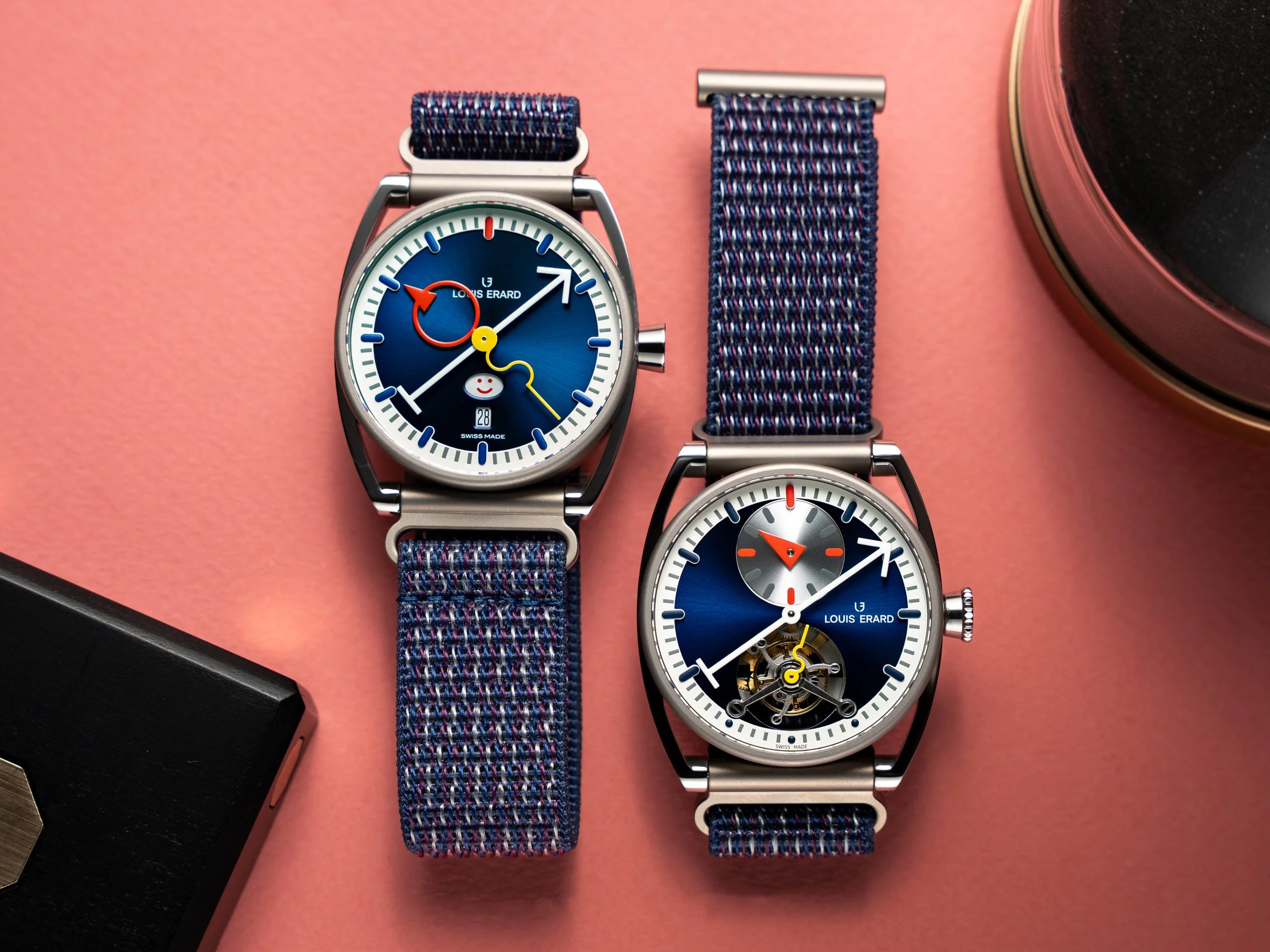 Louis Erard x Alain Silberstein - Smile-Day Blue &amp; Régulateur Tourbillon Blue