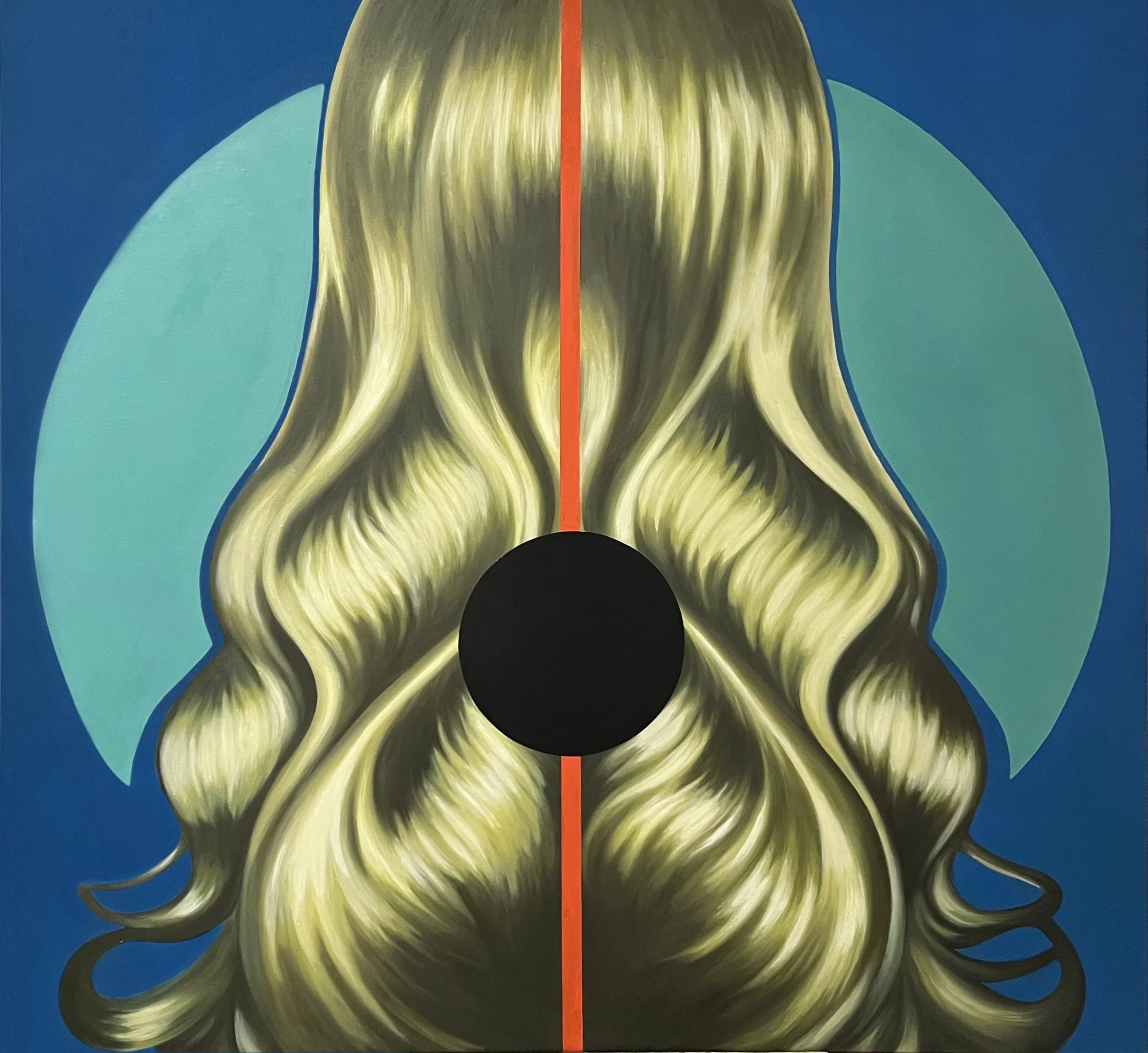   Untitled (Merkin) , oil on canvas, 30” x 32”, 2025 