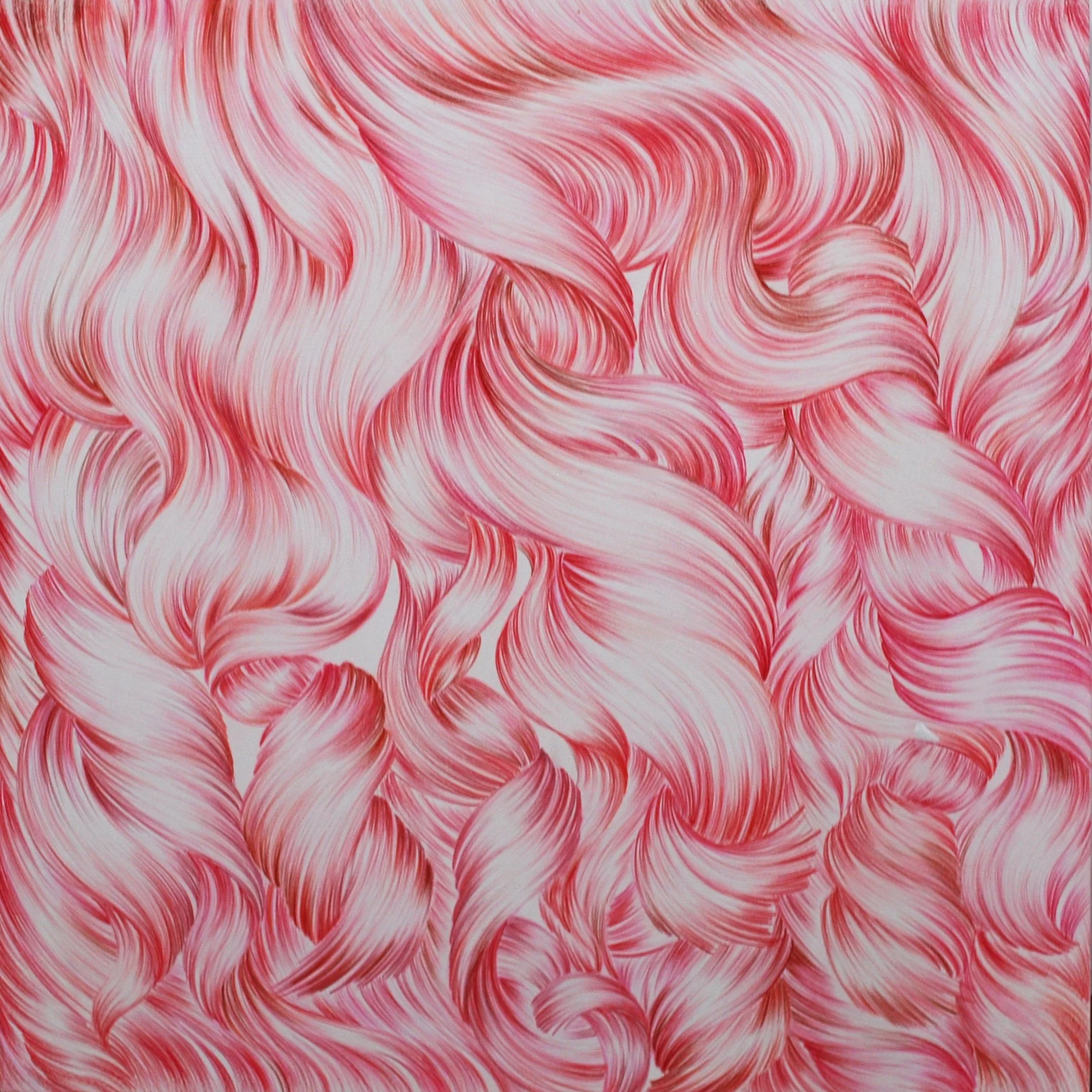   Riot , oil pencil on masonite panel, 18” x 18”, 2022 