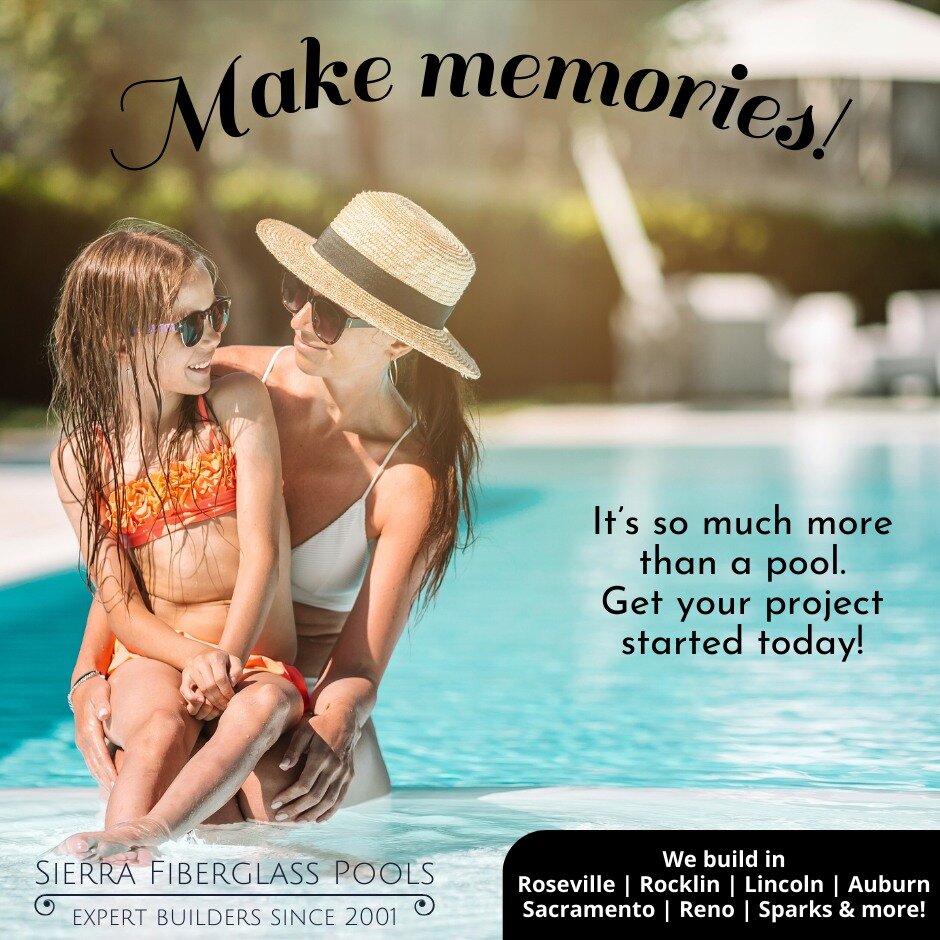 Make memories in your own backyard that will last a lifetime. Get your pool project started today! Financing available. We build in many areas of Placer and Sacramento counties, as well as the Reno &amp; Sparks area in Nevada! Visit sierrafiberglassp