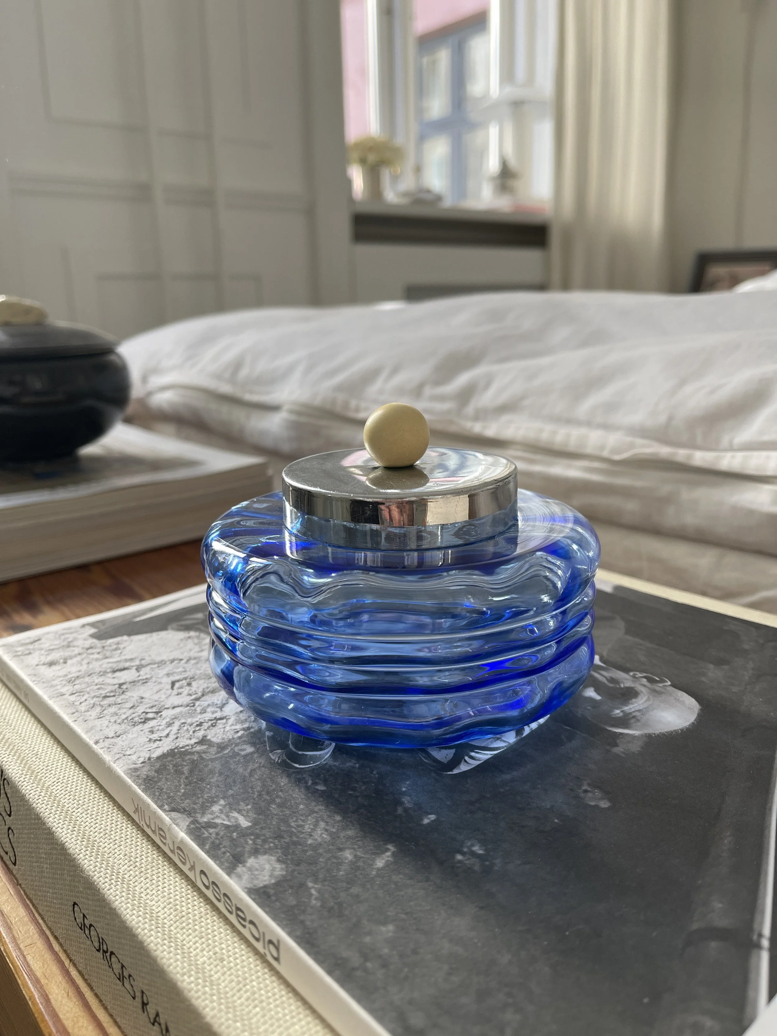 Scandinavian Cobalt Blue Bonbonnière, 1970s