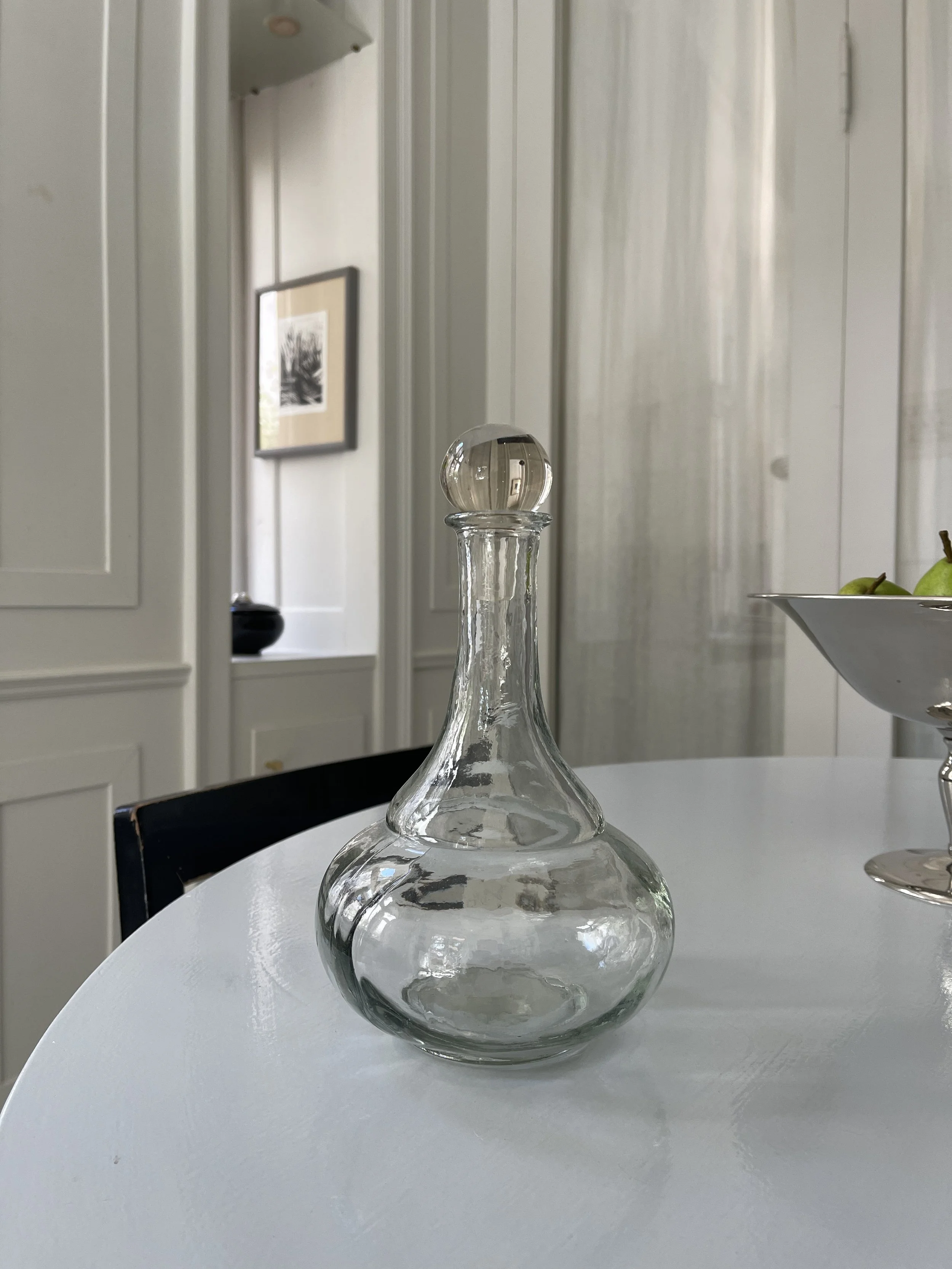 Vintage Bulbous Glass Decanter