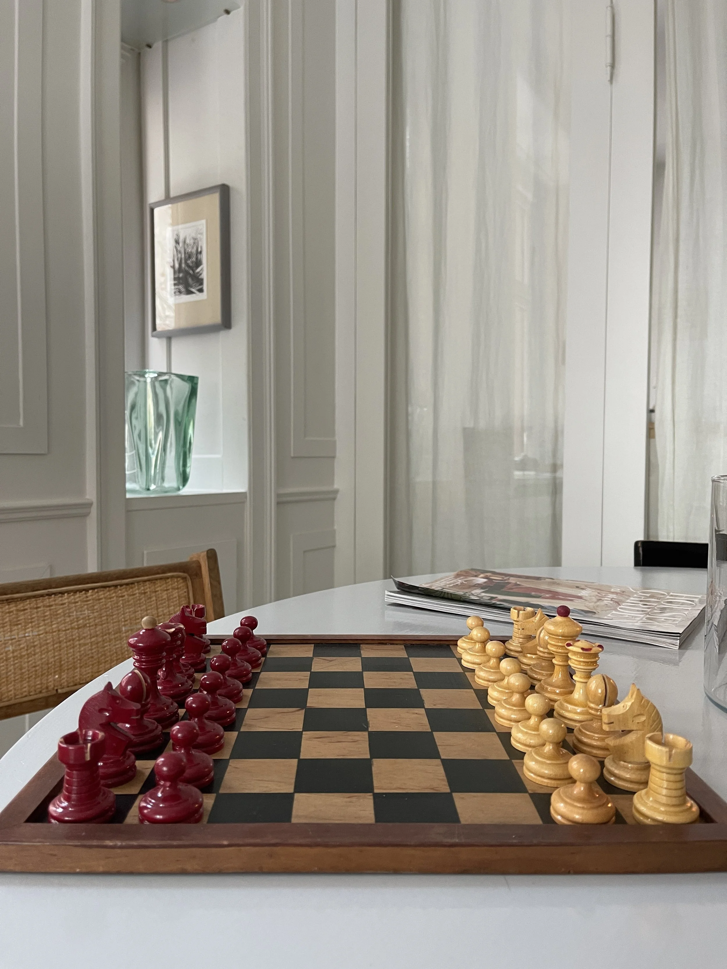 Vintage Wooden Chess Set · Europe, c. 1950–70