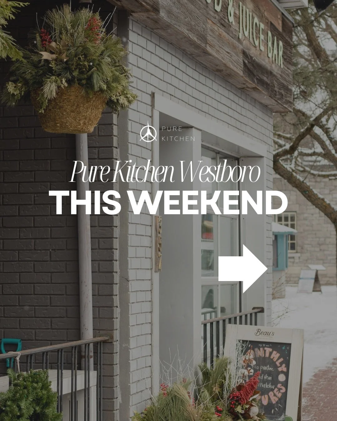 Don&rsquo;t get FOMO 🙌

Get holiday ready, and into the spirit in Westboro this weekend. ✨🎄

And don&rsquo;t forget to fuel up before, after OR during all the festivities at Pure Kitchen.