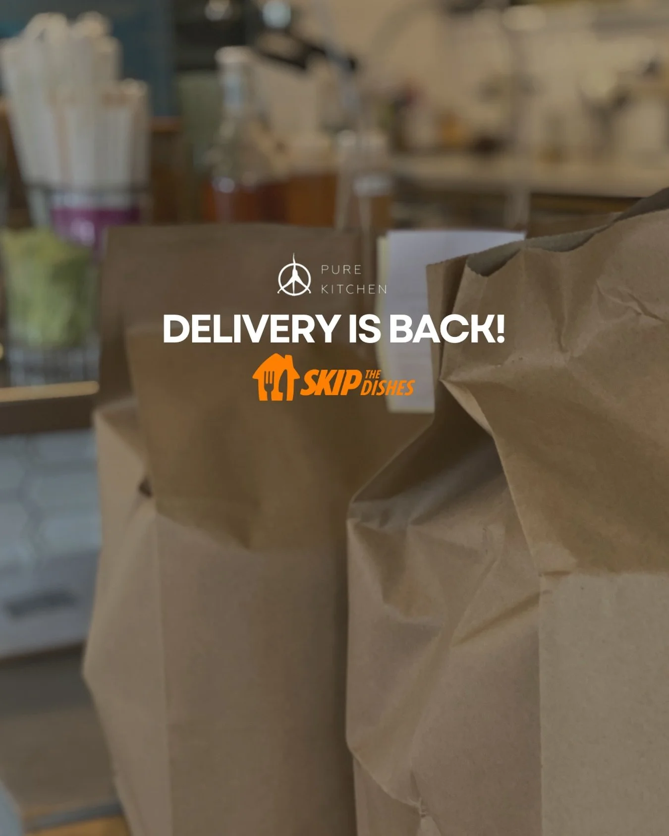 Delivery is BACK, fam! 🌱💚

Thank you for your patience while we shifted gears on delivery!! We&rsquo;ve officially moved from Uber Eats to SkipTheDishes, and we&rsquo;re ready to bring all your Pure Kitchen faves straight to your door again.

Wheth
