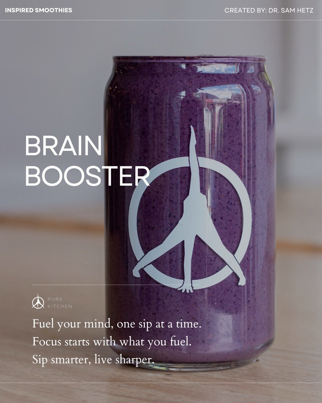 ✨The Brain Booster is part of our Inspired Smoothies✨

Created by the fabulous @dr.hetz 

Available at all Pure Kitchen locations