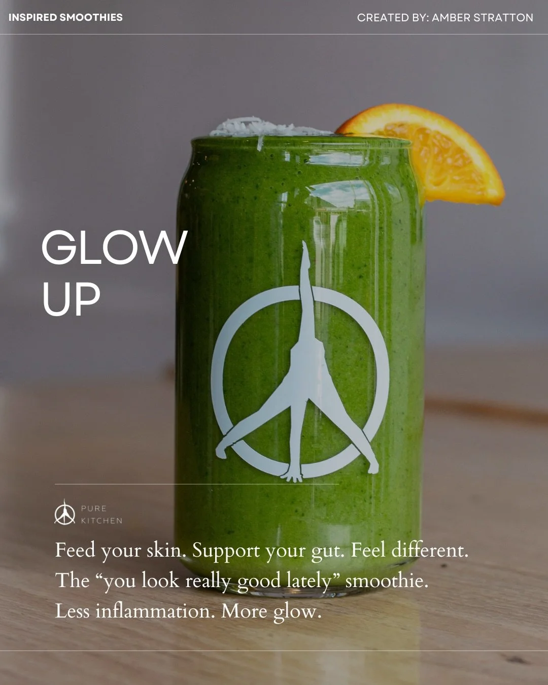 ✨The Glow Up is part of our Inspired Smoothies✨

Created by the fabulous @amberstratton_ 

Available at all Pure Kitchen locations