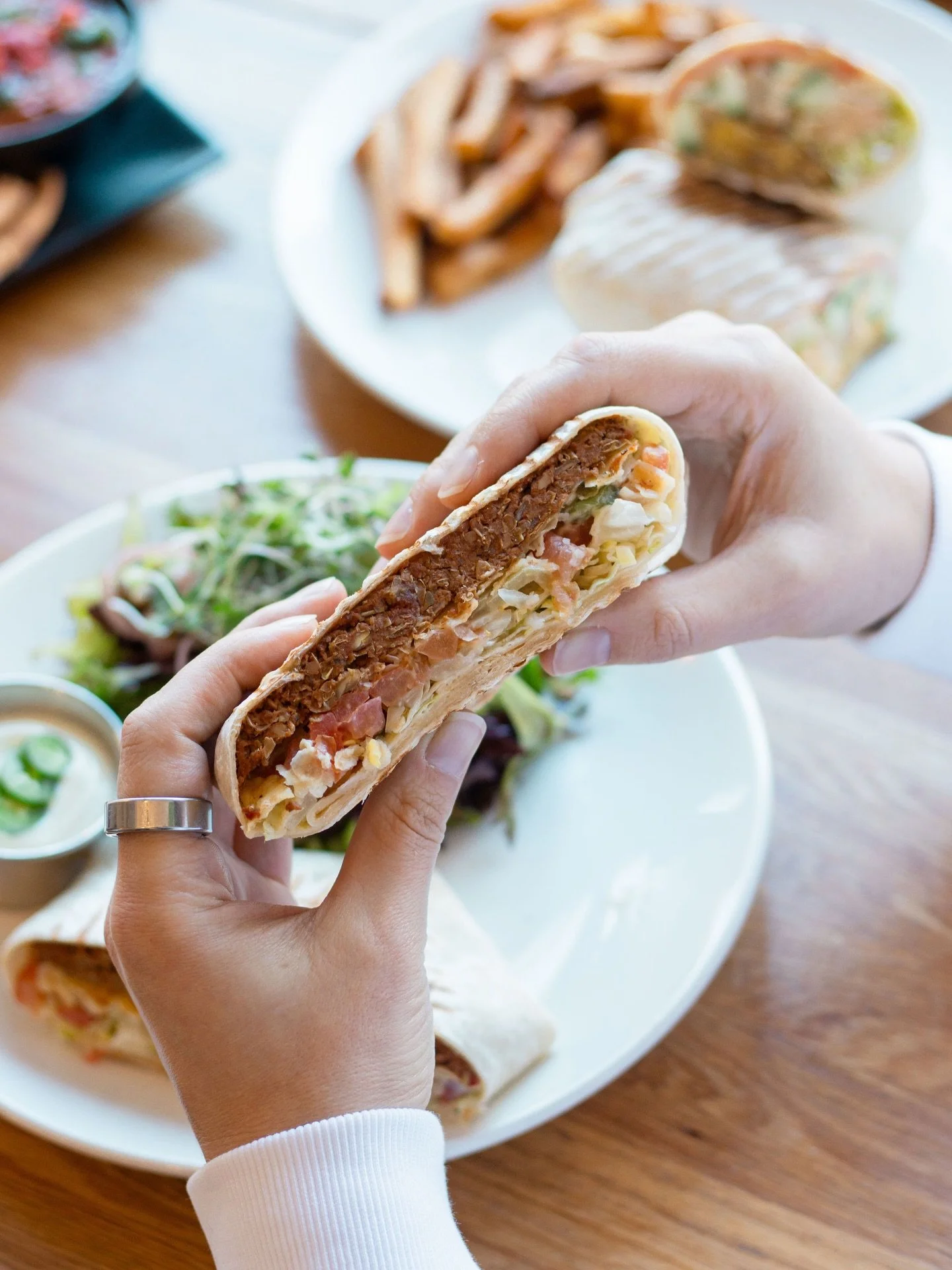 Our Crunch Wrap just evolved.

We&rsquo;ve moved away from Beyond Meat and now make our own lentil &amp; walnut ground in house &mdash; full of flavour, texture and plant-powered protein. Paired with a smoky chipotle crema for the perfect finish.

Sa