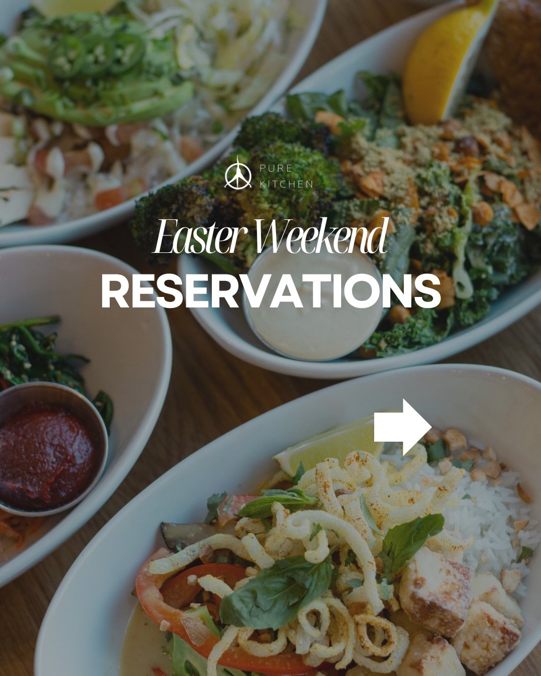 You and family &amp; friends will thank you later!! 

Easter weekend fills up quickly at Pure Kitchen, and often families are stuck in the waitlist. 

Don&rsquo;t let that happen! Secure your table now and enjoy this wonderful time of year stress-fre