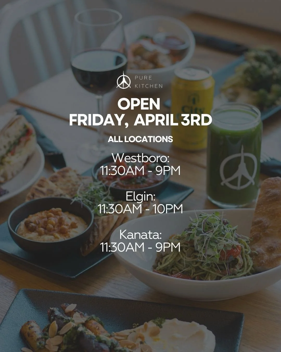 OPEN ALL WEEKEND!! 

Easter weekend fills up quickly at Pure Kitchen, and often families are stuck in the waitlist. 

Don&rsquo;t let that happen! Secure your table now and enjoy this wonderful time of year stress-free. 

Reservations are available a
