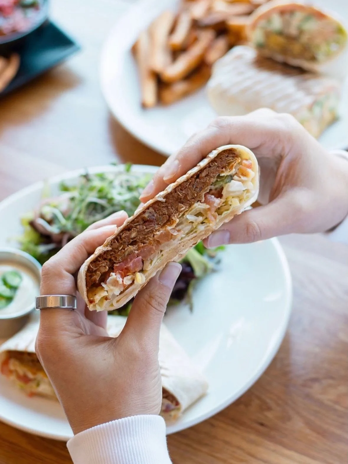 Our Crunch Wrap evolved.

We&rsquo;ve moved away from Beyond Meat and now make our own lentil &amp; walnut ground in house &mdash; full of flavour, texture and plant-powered protein. Paired with a smoky chipotle crema for the perfect finish.

Same sa