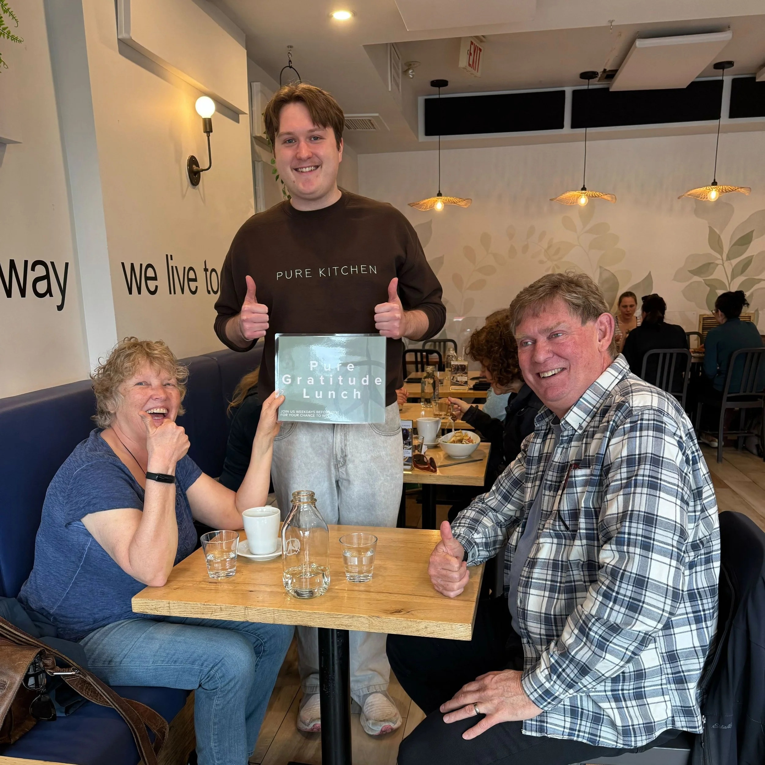 Some lunches feed your body.
Some lunches feed your spirit too 💛

Round two of our ✨ Pure Gratitude Lunch ✨ winners are here.

Every weekday, one random dine-in table gets surprised with lunch on us, just because we genuinely appreciate this communi