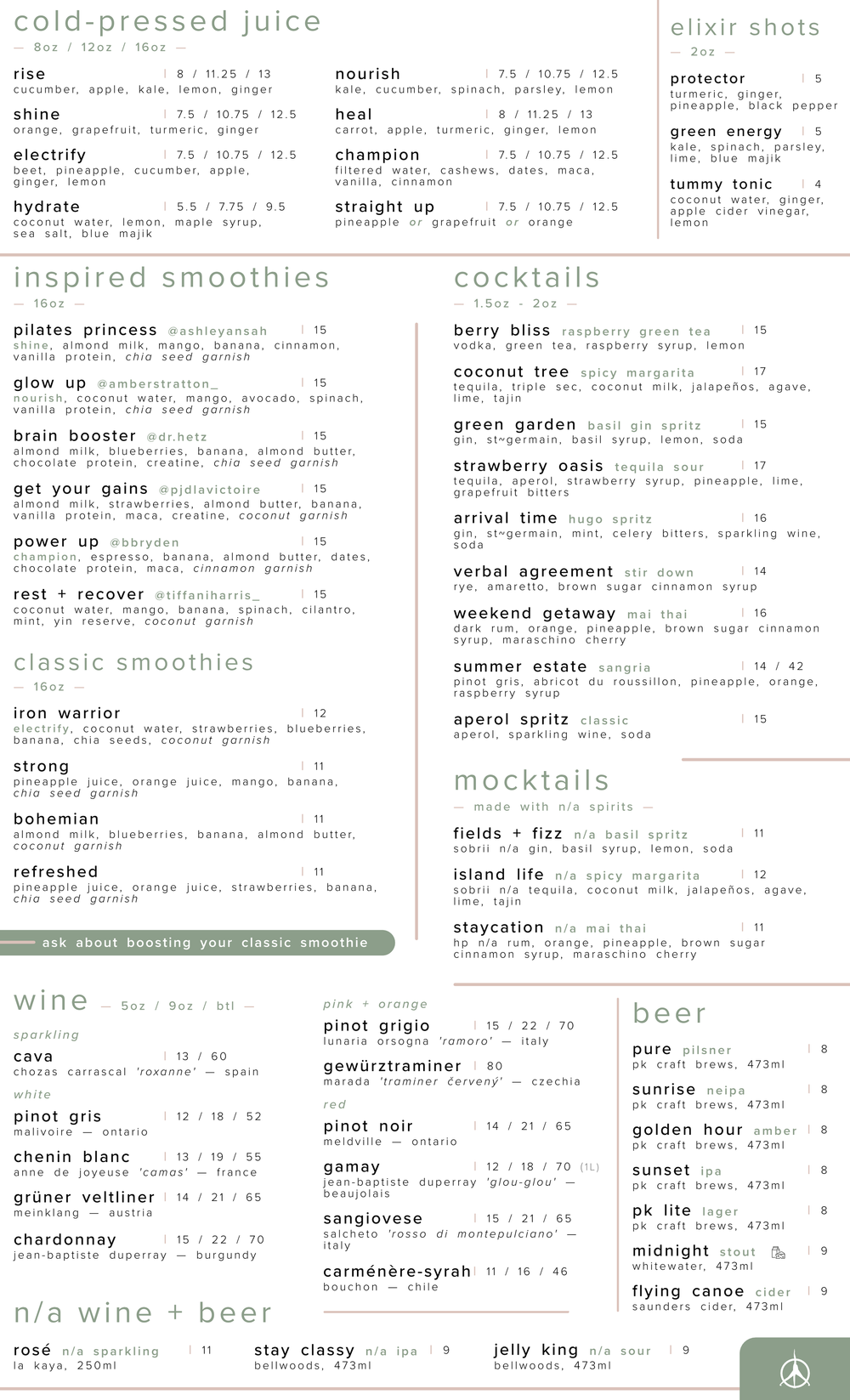 Menus | Pure Kitchen