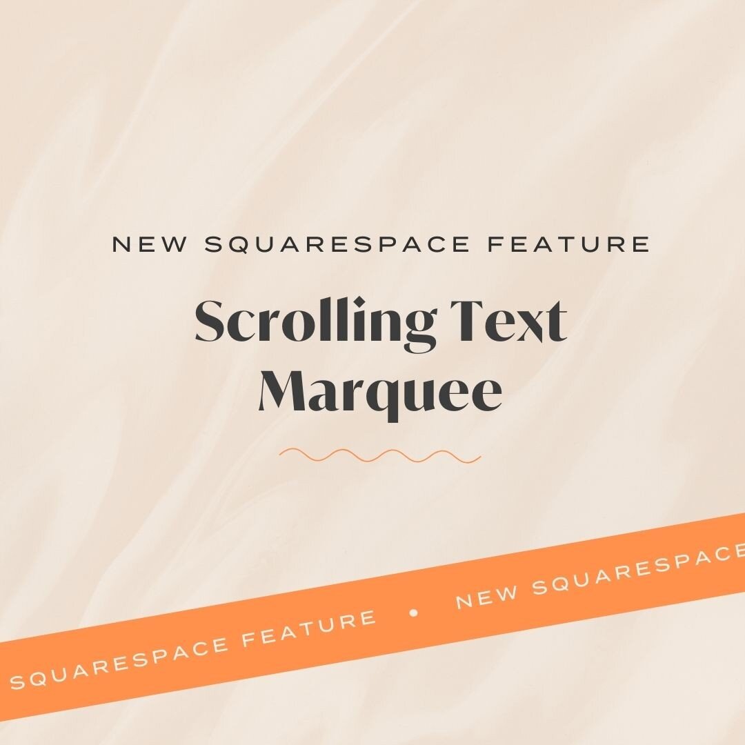 A new Squarespace Feature 🙀

That&rsquo;s right you may already know about it but Squarespace now allows you to create automatic scrolling banners on your page without having to use code. 

The update allows you to create the banner, add in differen