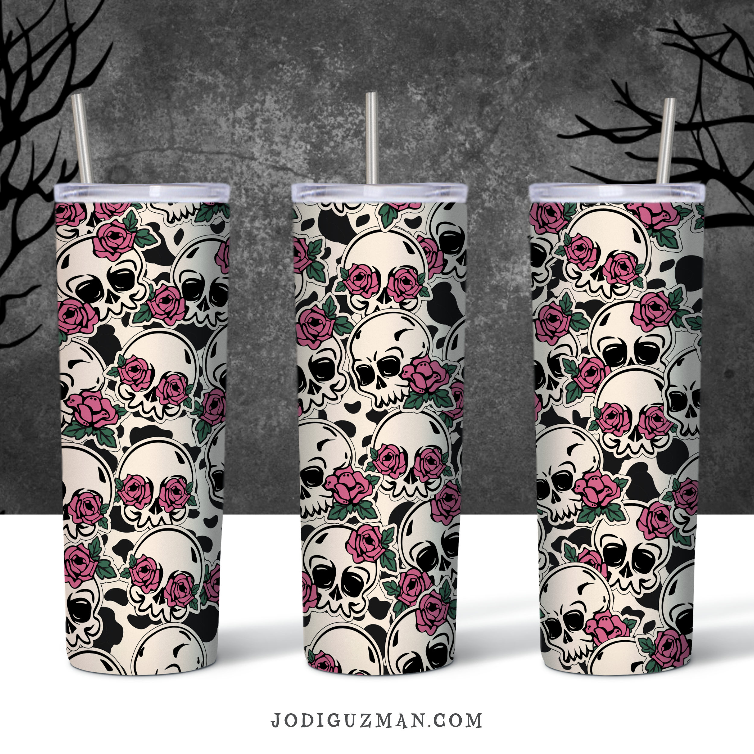 Flower Leopard Skulls