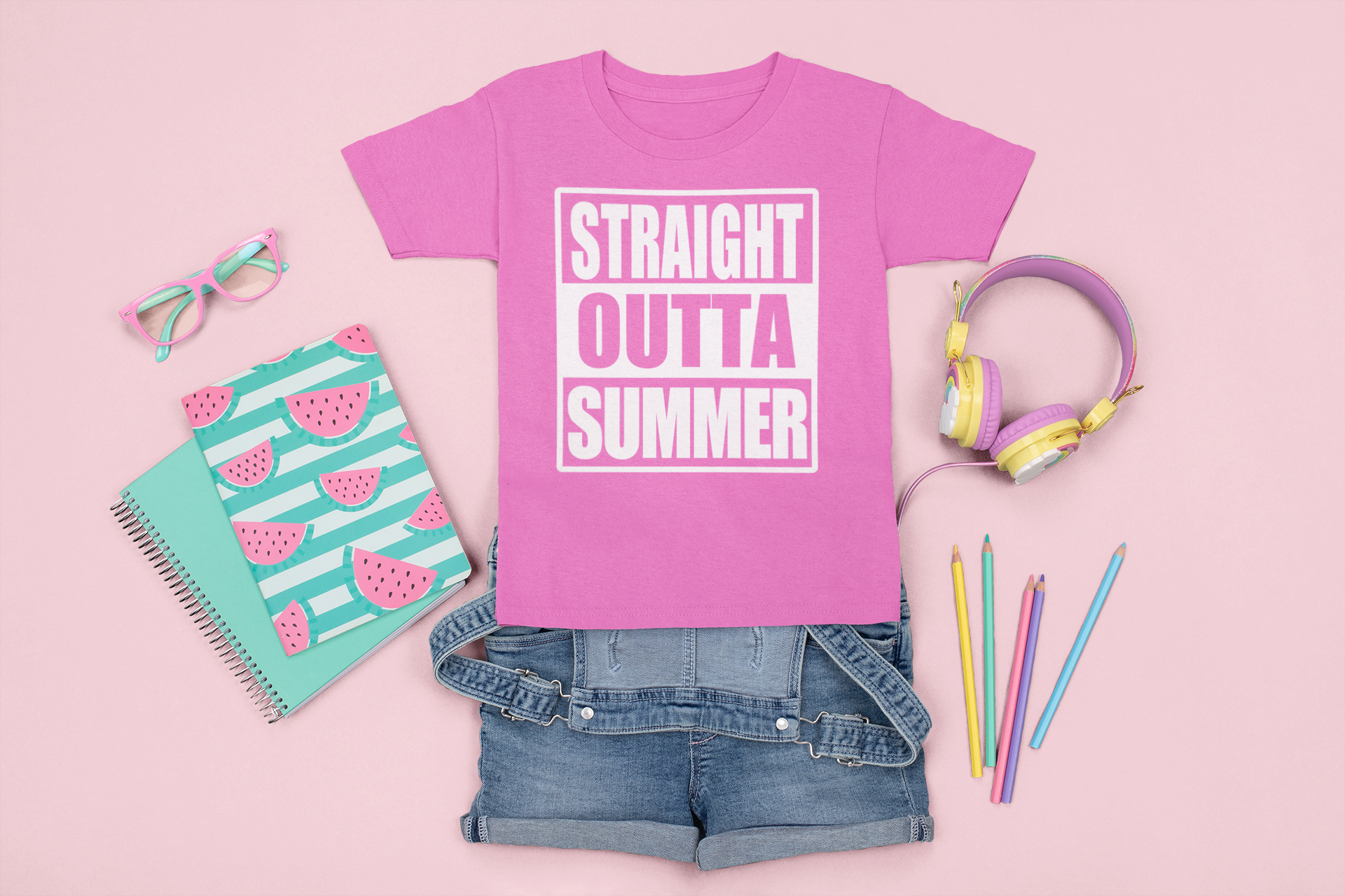 mockup-of-a-t-shirt-surrounded-by-girly-school-supplies-m1256.png