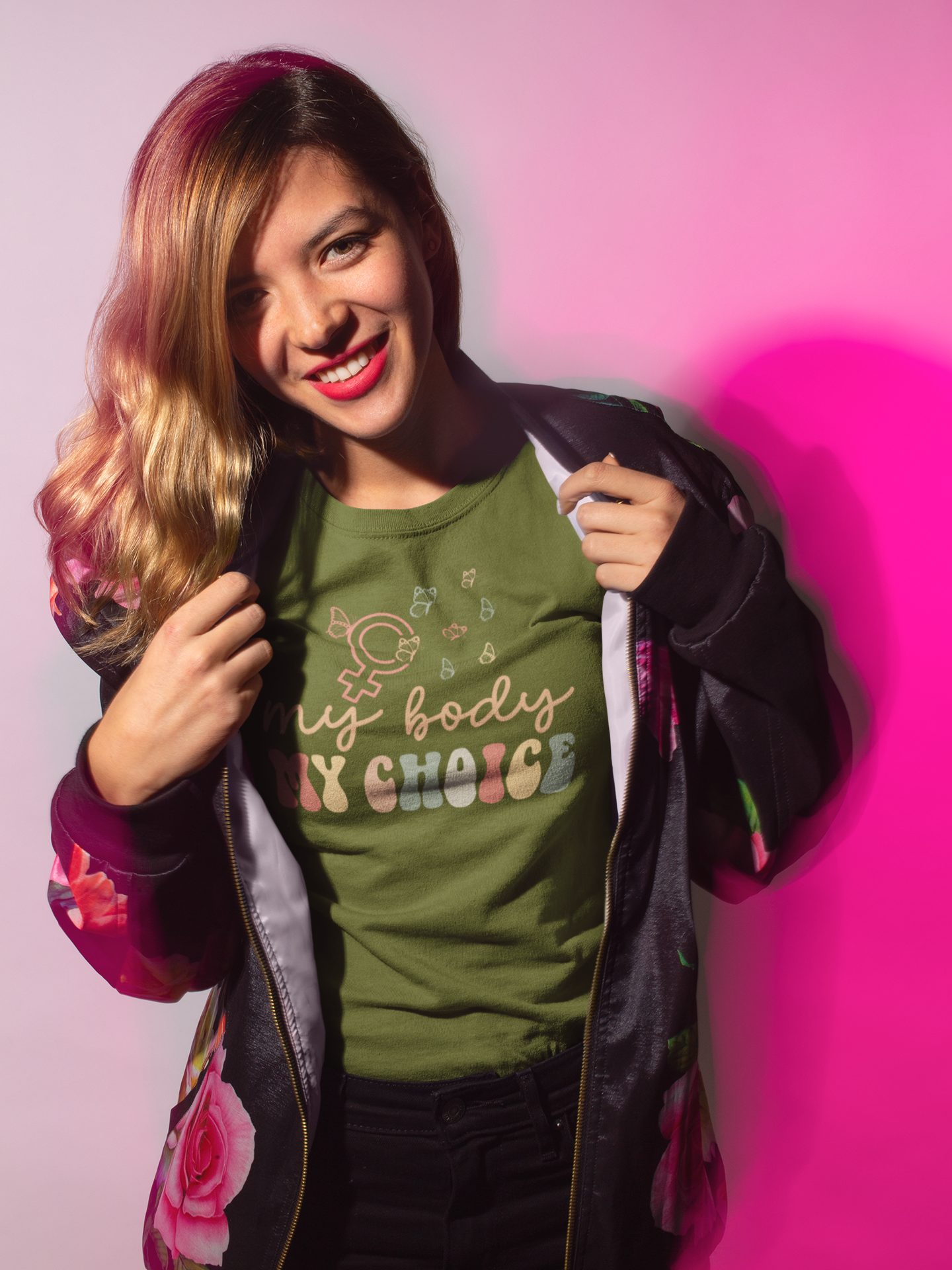 round-neck-tee-mockup-of-a-smiling-girl-wearing-a-vintage-bomber-jacket-18602.png
