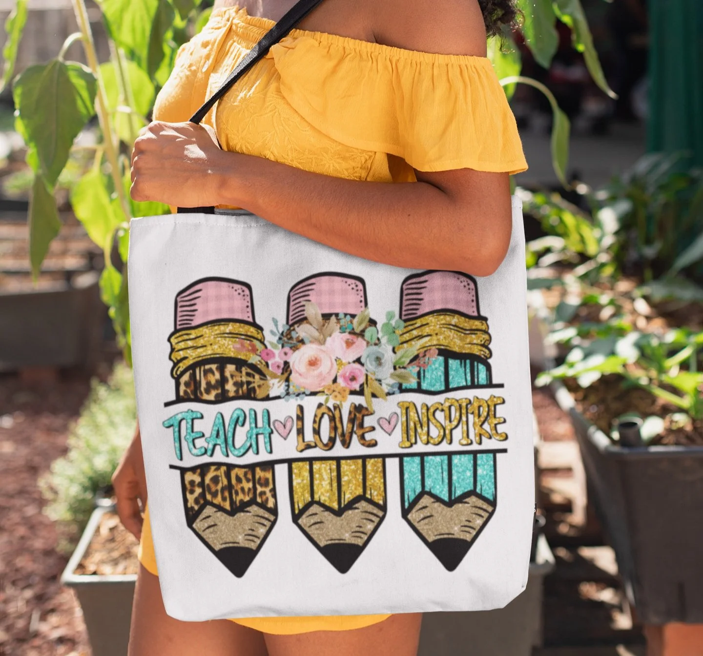 Teach, Love, Inspire Tote Bag