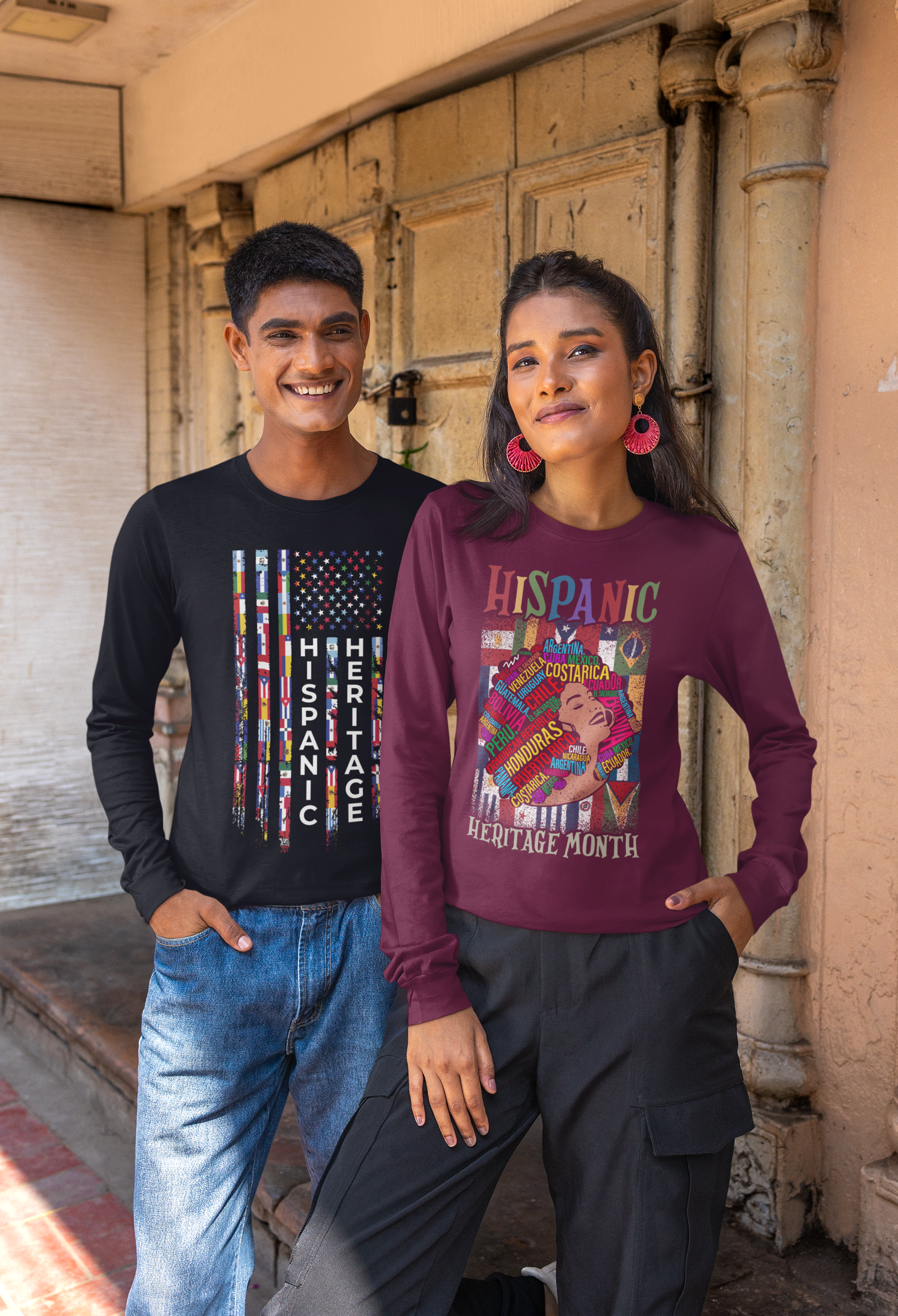 mockup-of-a-smiling-couple-wearing-t-shirt-with-customizable-long-sleeves-m35371.png