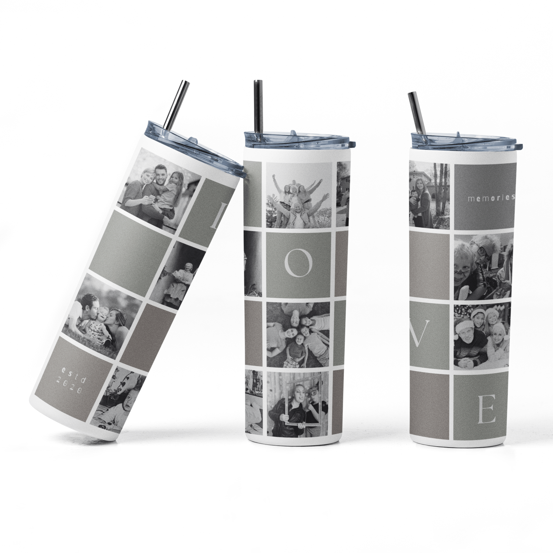 Minimalistic Achromatic Love Tumbler