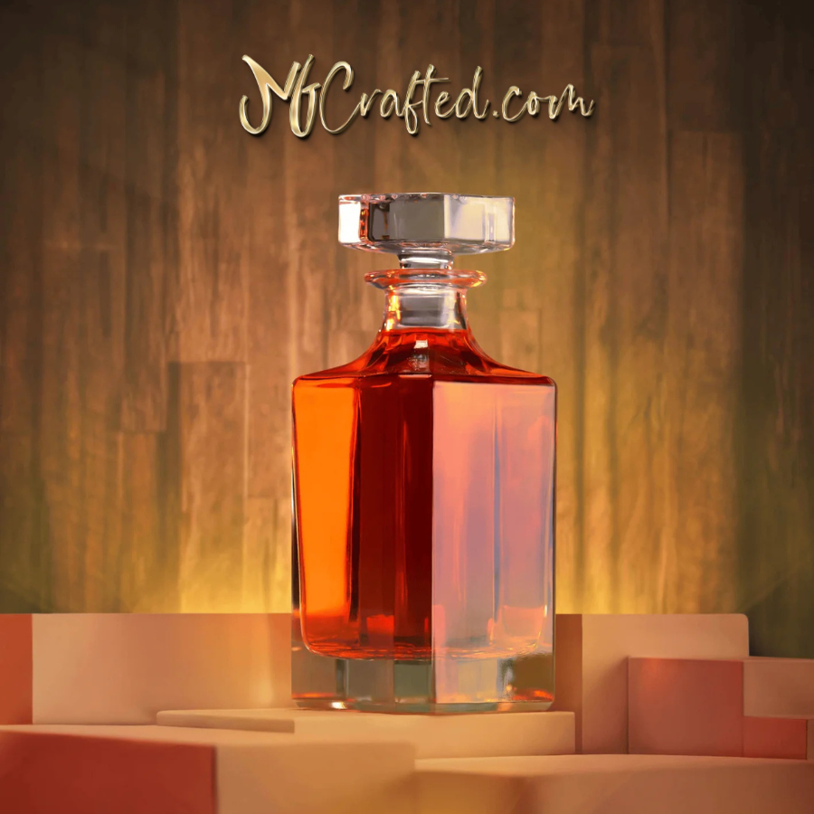 Engraved Glass Decanter Set