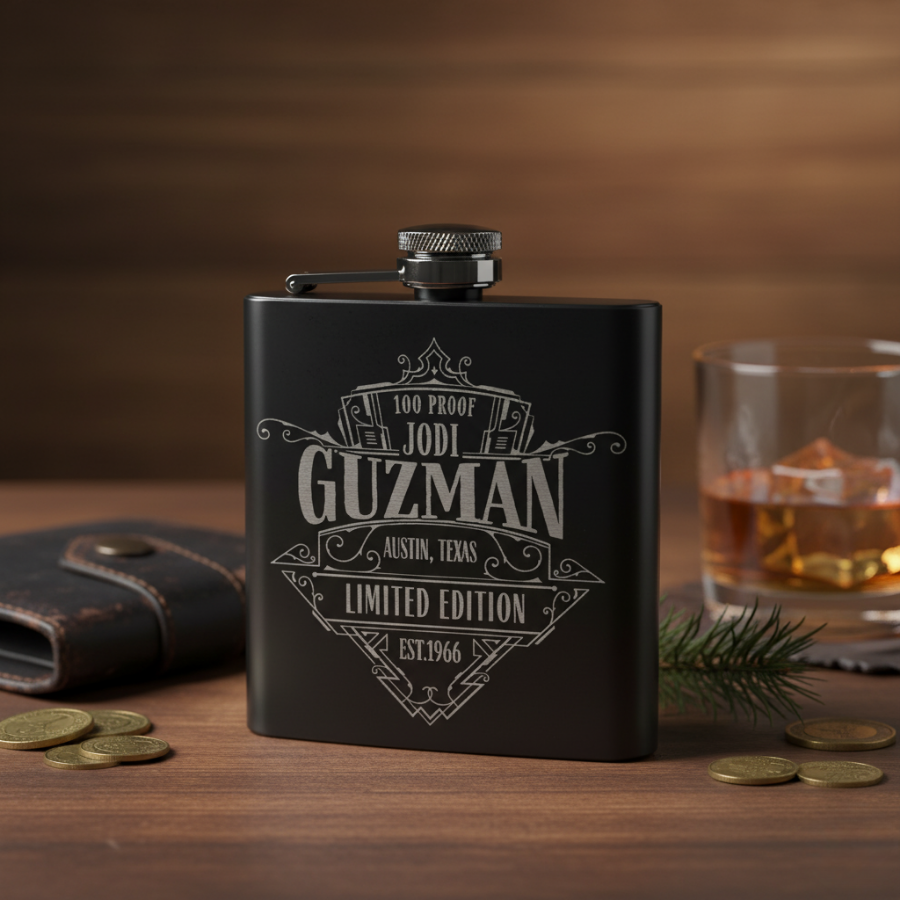 Engraved Flask