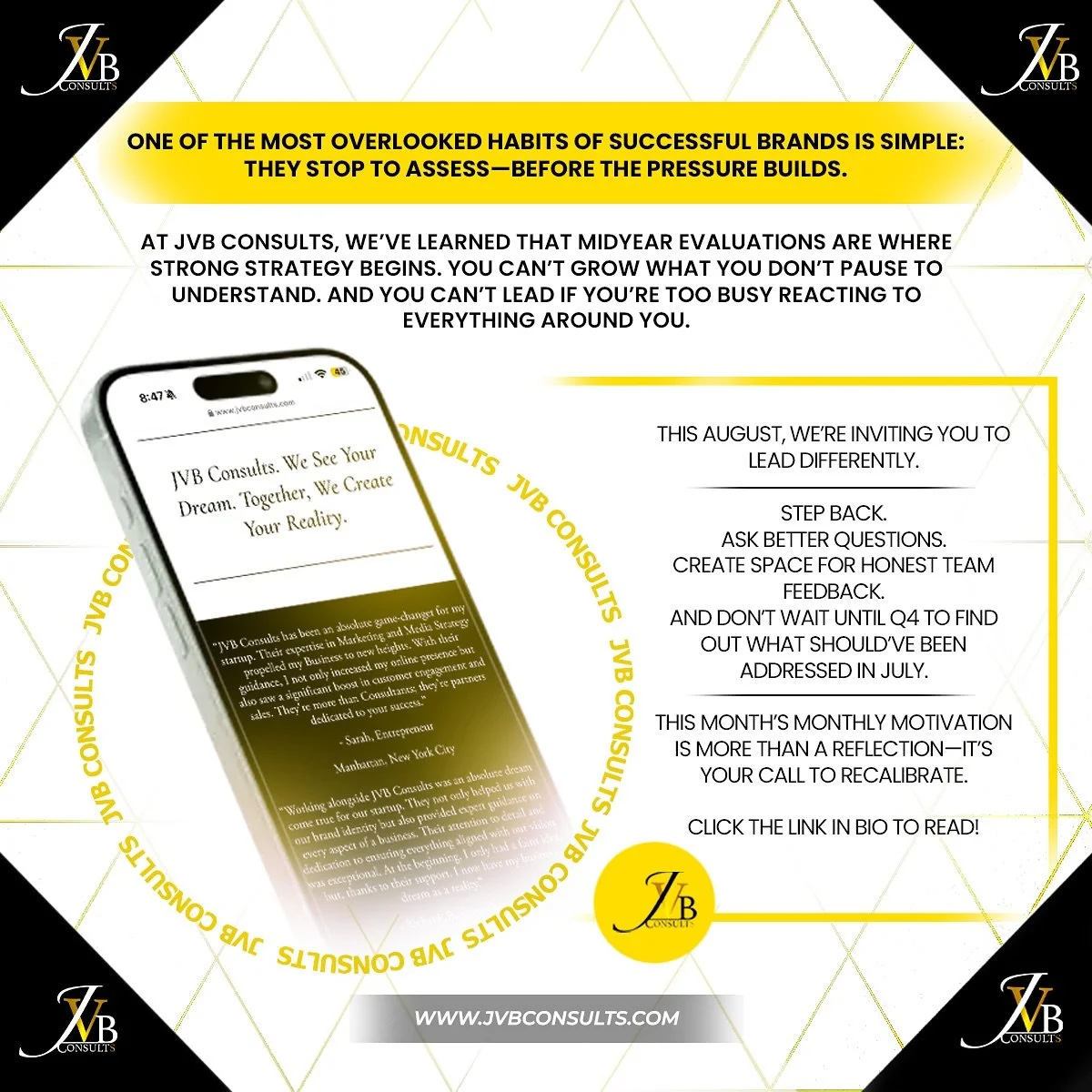 Link In Bio 🎯

#JVBConsults #Business #Motivation #Client #Consultant