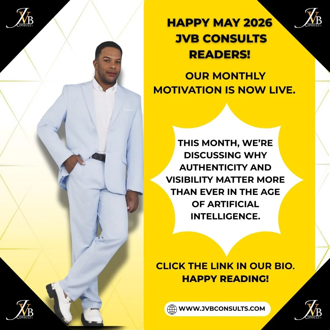 Happy May 2026 JVB Consults Readers!
Our New Monthly Motivation Is Now Live! Link In Bio! 🎯

#JVBConsults #Business #Consultation #PartnerShip #AD