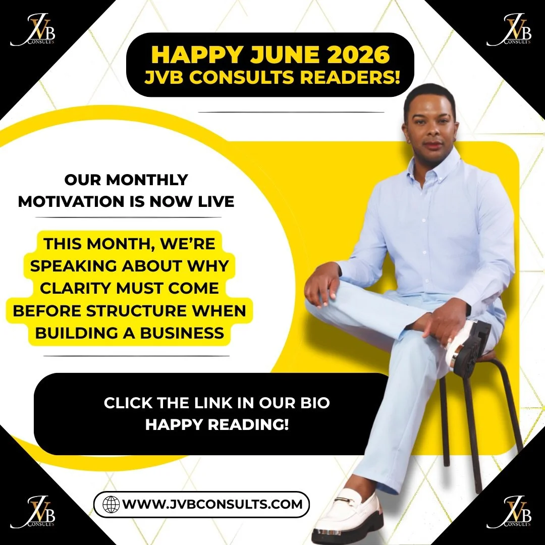 Happy June 2026 JVB Consults Readers!
Our New Monthly Motivation Is Now Live! Link In Bio! 🎯

#JVBConsults #Business #Consultation #PartnerShip #AD