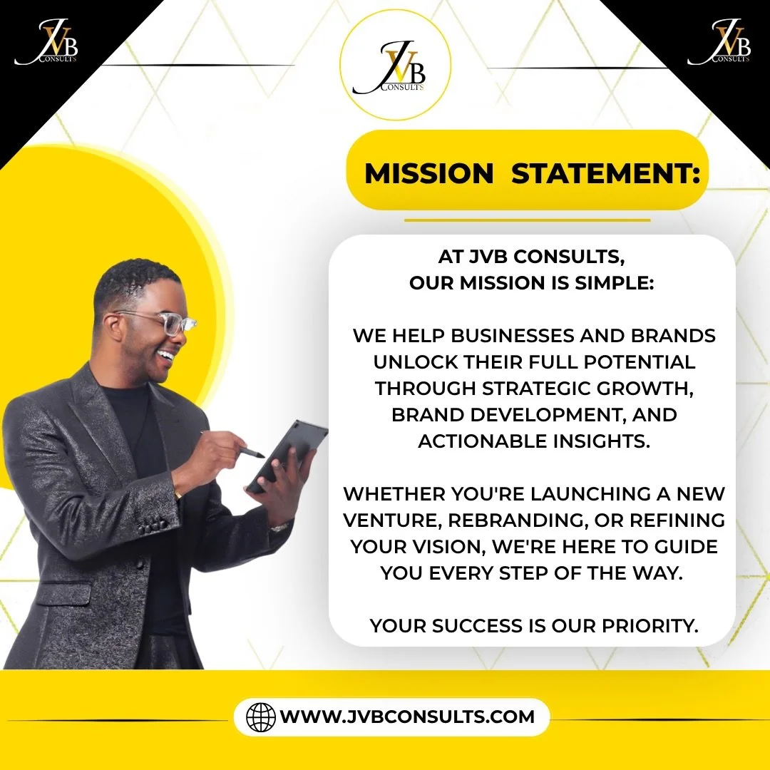 www.JVBConsults.com 

#JVBConsults #Business #StartUp #Consultation #StartNow