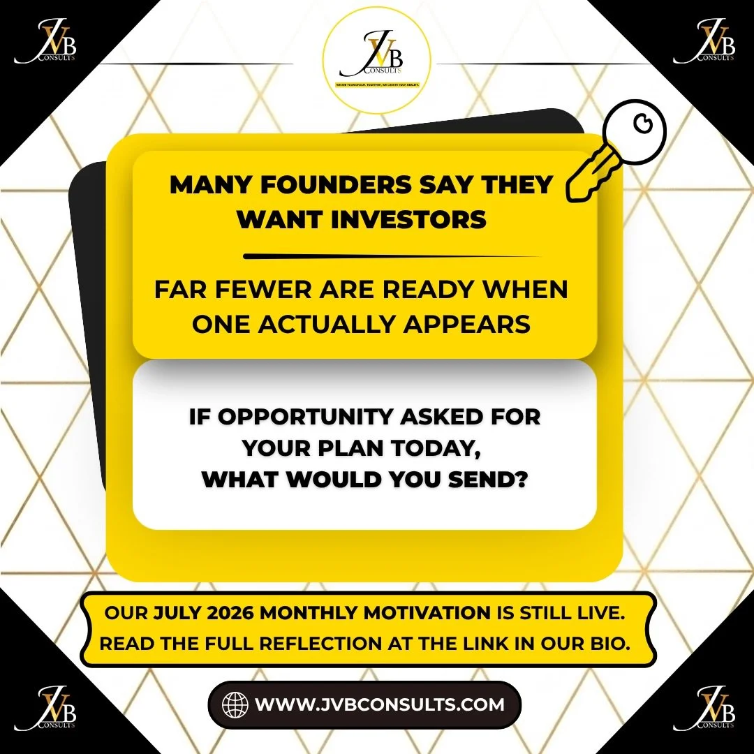 www.JVBConsults.com 🎯

#JVBConsults #JVB #Business #StartUp #Scale