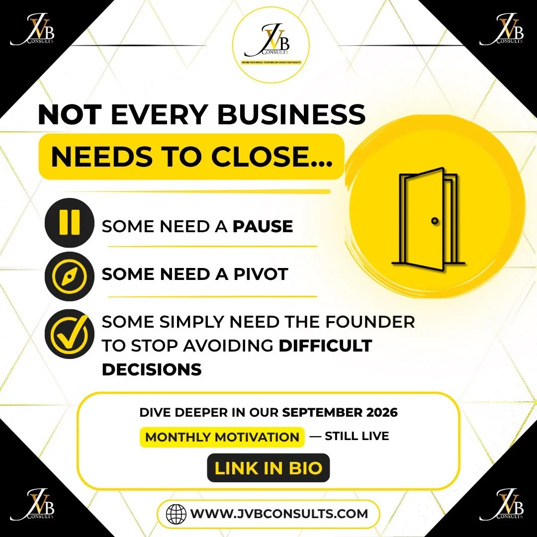 www.JVBConsults.com 🎯

#JVBConsults #JVB #Business #StartUp #Motivation