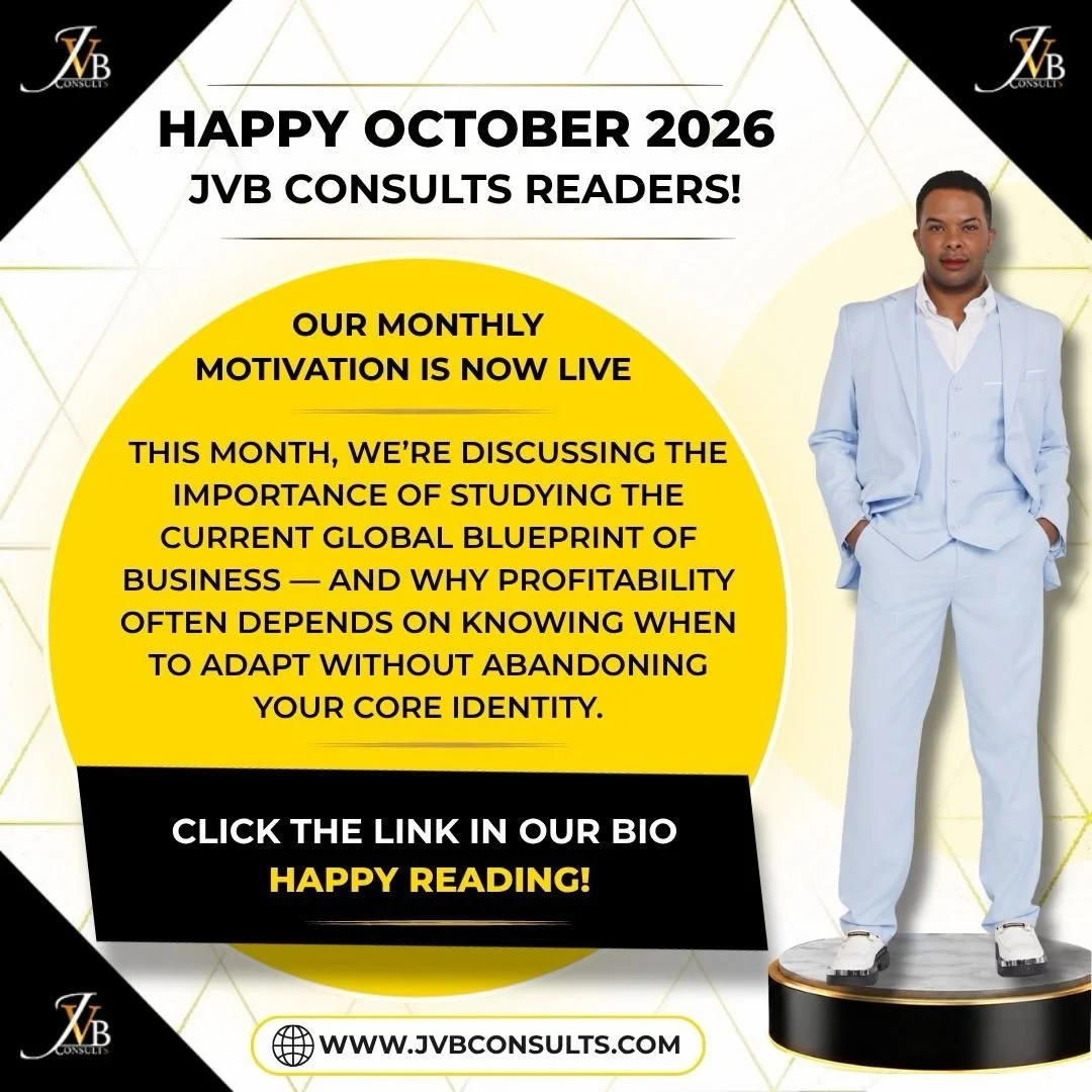 Happy October 2026 JVB Consults Readers!
Our New Monthly Motivation Is Now Live! 
Link In Bio!

#JVBConsults #JVB #October #Business #Motivation