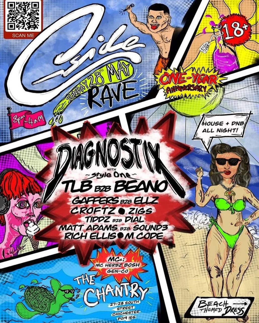 @cside.sounds is turning 1🥳 

To celebrate we are throwing another massive night of House and DnB in the heart of Chichester.

@thechantrychichester will be our home for the rave on the 28th of May🔥

Limited tickets for this event so get your ticke