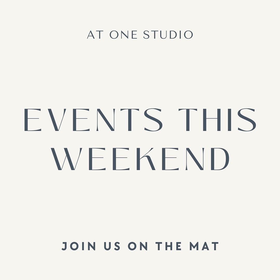 Whether you&rsquo;re looking for something energising or down-regulating, we&rsquo;ve got you covered this weekend ✨

Limited spaces available. Book now via the link in our bio!