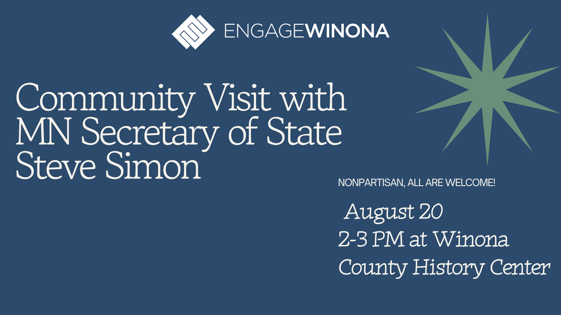 Community Visit with MN Secretary of State Steve Simon 