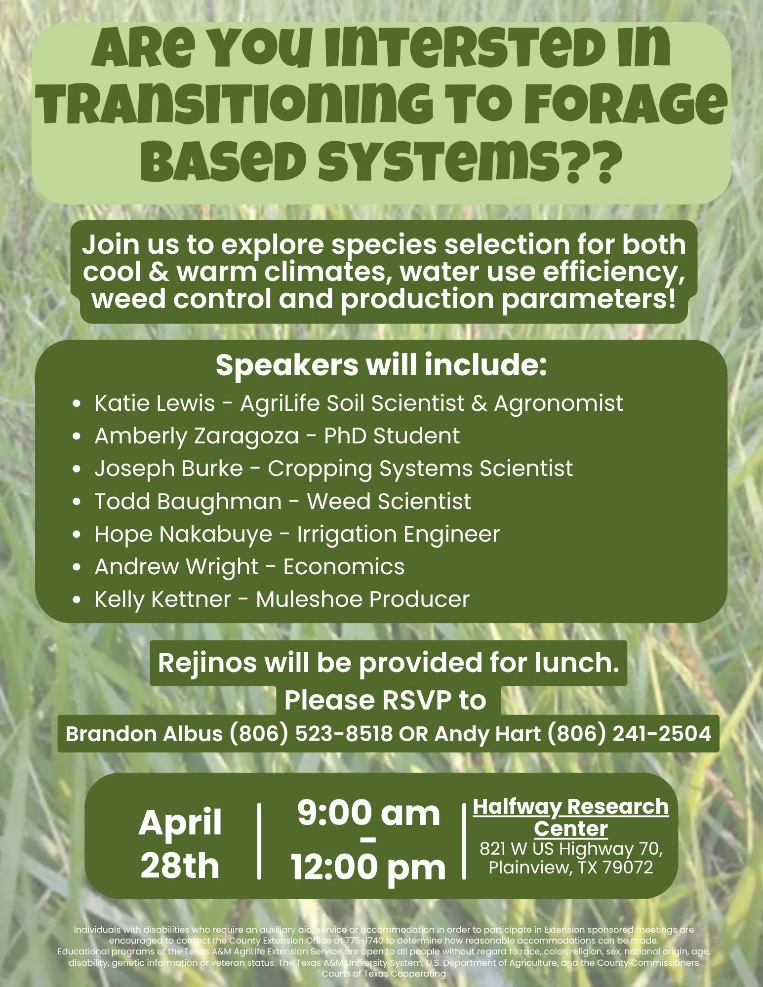 Halfway Research Field Day