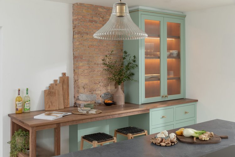 Sage glazed dresser, Topsham