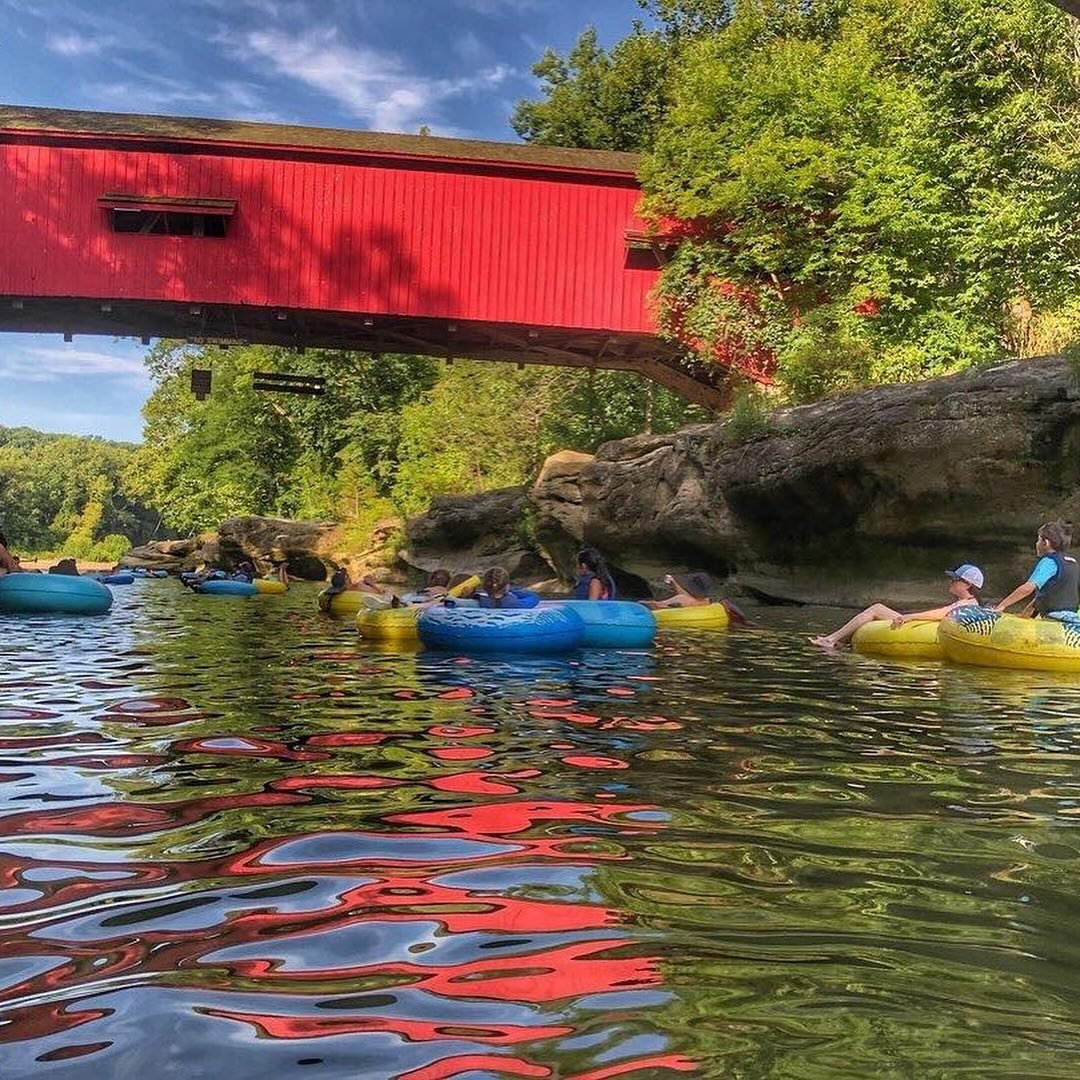 Who&rsquo;s ready for a day on the creek!? ☀️🛶⛱ Canoe, kayak or tube down Sugar Creek this summer. Dog-friendly too! 🐾

Where to book your Sugar Creek Adventure 
Sugar Valley Canoes - Bloomingdale, IN
Turkey Run Canoe &amp; Camping - Bloomingdale, 