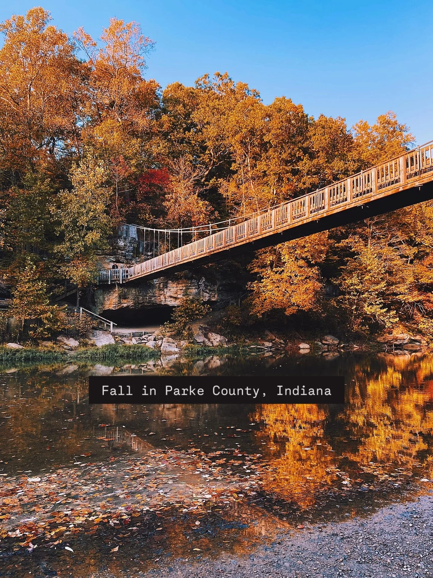 FALLing for Parke County, Indiana ❤️🍁 From 31 historic covered bridges and the Parke County Covered Bridge Festival (Oct 10&ndash;19), to scenic state parks, small-town charm, antiques, food, and shopping &mdash; it&rsquo;s the perfect fall getaway.